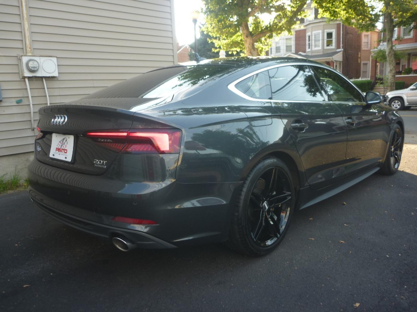 2018 GRAY /BLACK LEATHER Audi A5 Premium Plus S-Line Sportback quattro (WAUENCF56JA) with an 2.0L L4 DOHC 16V TURBO engine, 7A transmission, located at 1018 Brunswick Ave, Trenton, NJ, 08638, (609) 989-0900, 40.240086, -74.748085 - 2018 AUDI A5 PREMIUM S LINE SPORTBACK QUATRO IN EXCELLENT CONDITION INSIDE AND OUT FULLY SERVICED OVER 11K IN OPTIONS FINANCING AND EXTENDED SERVICE CONTRACTS AVAILABLE CALL NOW TO COME SEE 609-989-0900 OR TEXT 6096-273-5100 - Photo #4