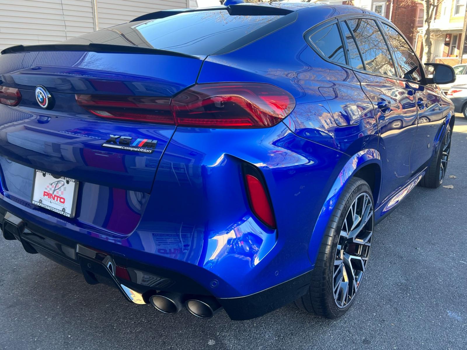 2022 Blue /Red/Black BMW X6 M Base (5YMCY0C07N9) with an 4.4L V8 DOHC 32V engine, 8A transmission, located at 1018 Brunswick Ave, Trenton, NJ, 08638, (609) 989-0900, 40.240086, -74.748085 - Holy Cow and Wow!!...That is the description on this absolutely stunning BMW X6 M Competition! Ordered by Anthony himself with the best color choice of Marina Bay Blue metallic and Red Interior to stand out on the road and to any enthusiast of the BMW X series! Executive Pkg. includes Remote Start, - Photo #9