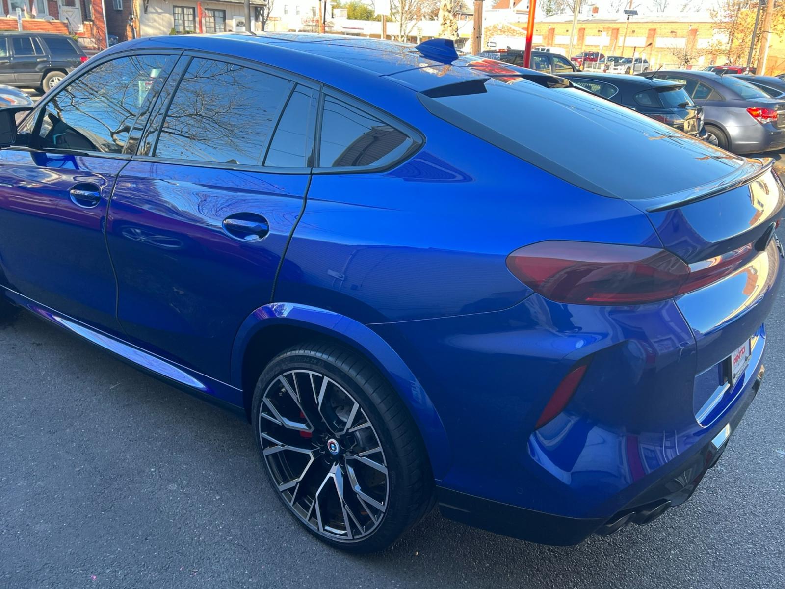 2022 Blue /Red/Black BMW X6 M Base (5YMCY0C07N9) with an 4.4L V8 DOHC 32V engine, 8A transmission, located at 1018 Brunswick Ave, Trenton, NJ, 08638, (609) 989-0900, 40.240086, -74.748085 - Holy Cow and Wow!!...That is the description on this absolutely stunning BMW X6 M Competition! Ordered by Anthony himself with the best color choice of Marina Bay Blue metallic and Red Interior to stand out on the road and to any enthusiast of the BMW X series! Executive Pkg. includes Remote Start, - Photo #6