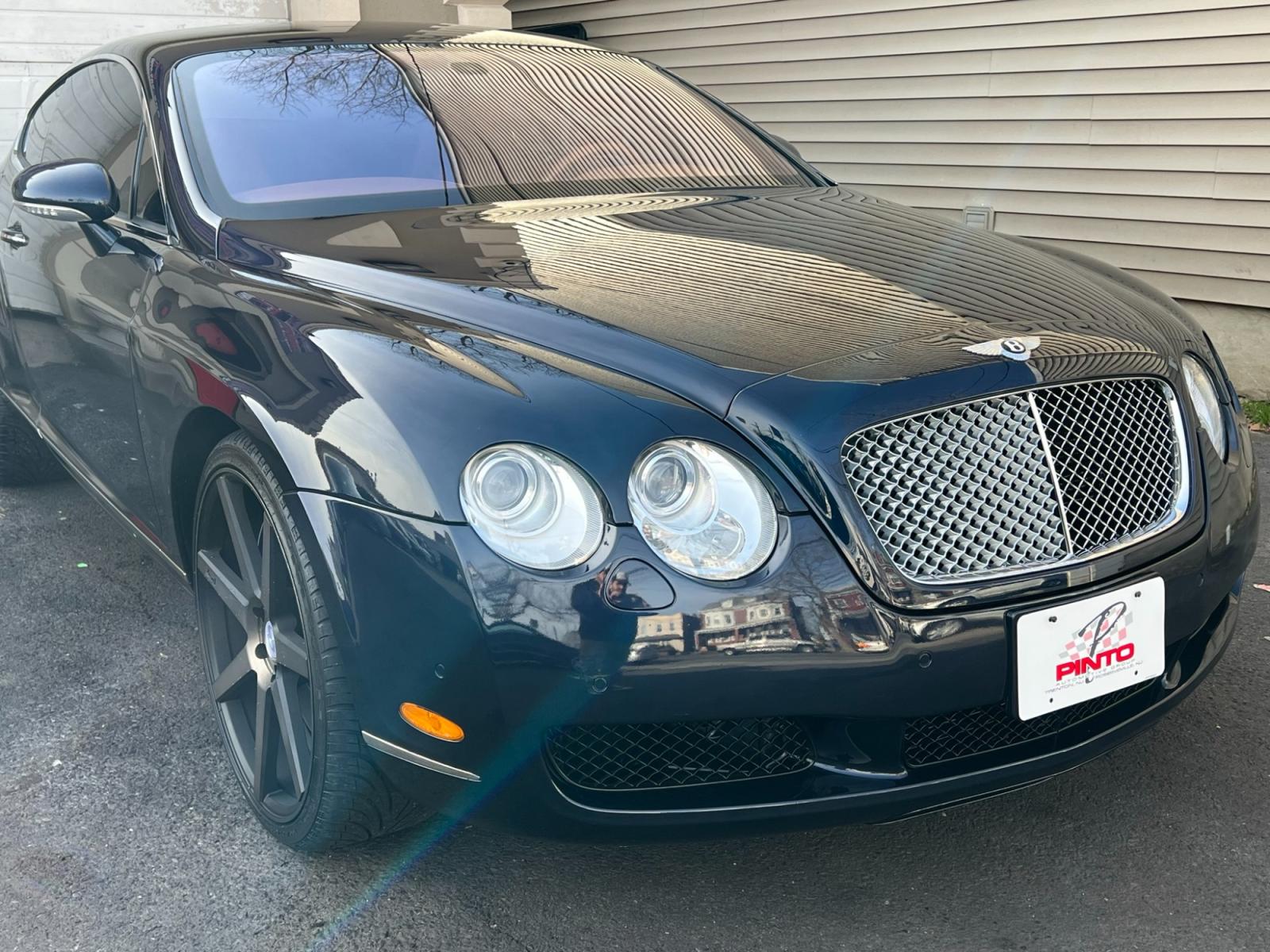 2004 Blue /TAN LEATHER Bentley Continental GT Coupe (SCBCR63W04C) with an 6.0L W12 DOHC 48V TURBO engine, 6-Speed Automatic Overdrive transmission, located at 1018 Brunswick Ave, Trenton, NJ, 08638, (609) 989-0900, 40.240086, -74.748085 - Photo #2