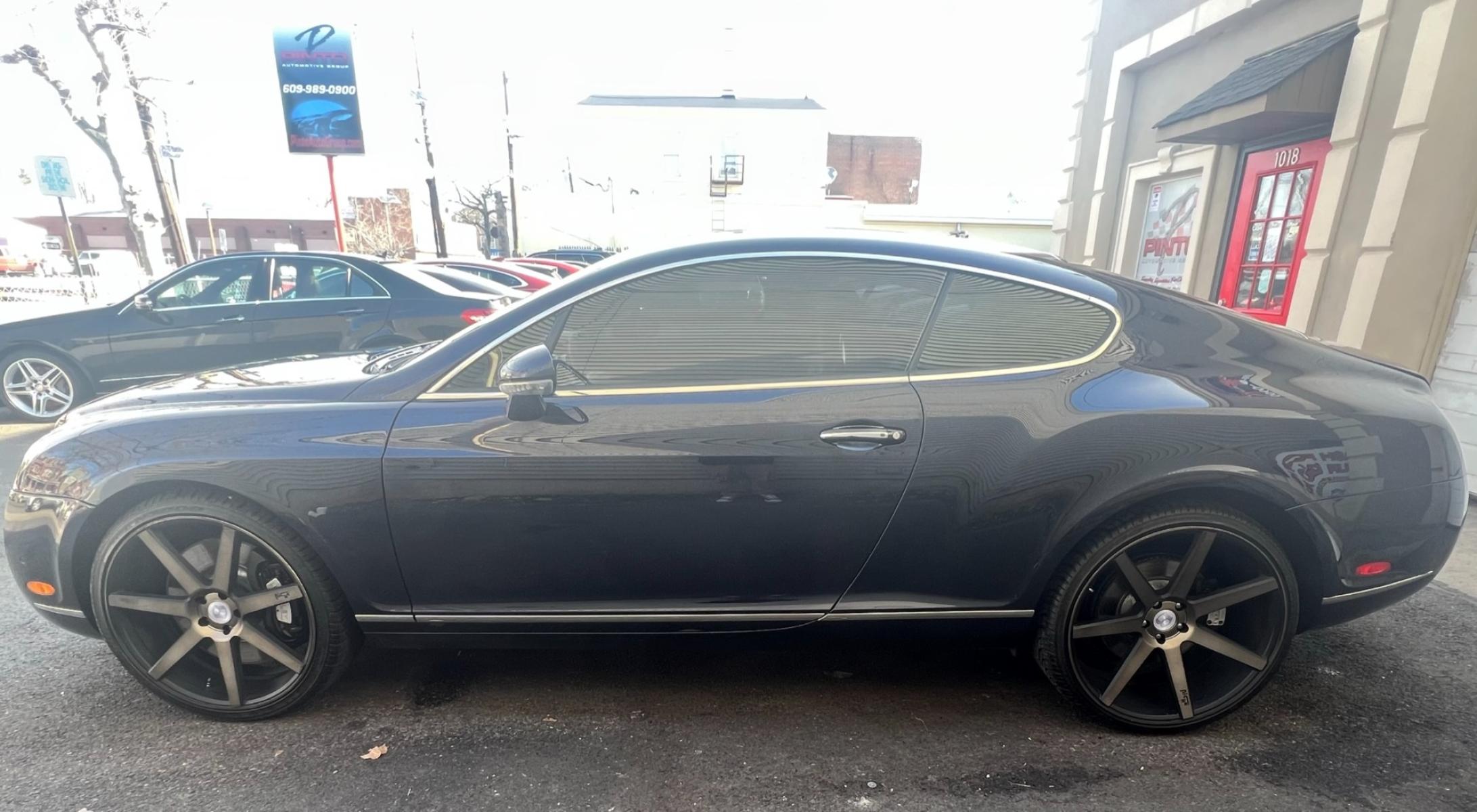 2004 Blue /TAN LEATHER Bentley Continental GT Coupe (SCBCR63W04C) with an 6.0L W12 DOHC 48V TURBO engine, 6-Speed Automatic Overdrive transmission, located at 1018 Brunswick Ave, Trenton, NJ, 08638, (609) 989-0900, 40.240086, -74.748085 - Photo #3