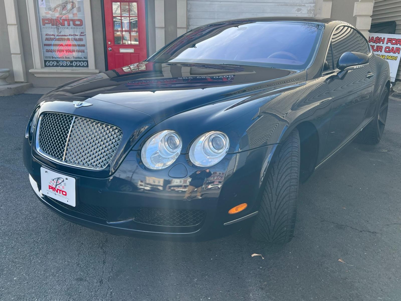 2004 Blue /TAN LEATHER Bentley Continental GT Coupe (SCBCR63W04C) with an 6.0L W12 DOHC 48V TURBO engine, 6-Speed Automatic Overdrive transmission, located at 1018 Brunswick Ave, Trenton, NJ, 08638, (609) 989-0900, 40.240086, -74.748085 - Photo #4