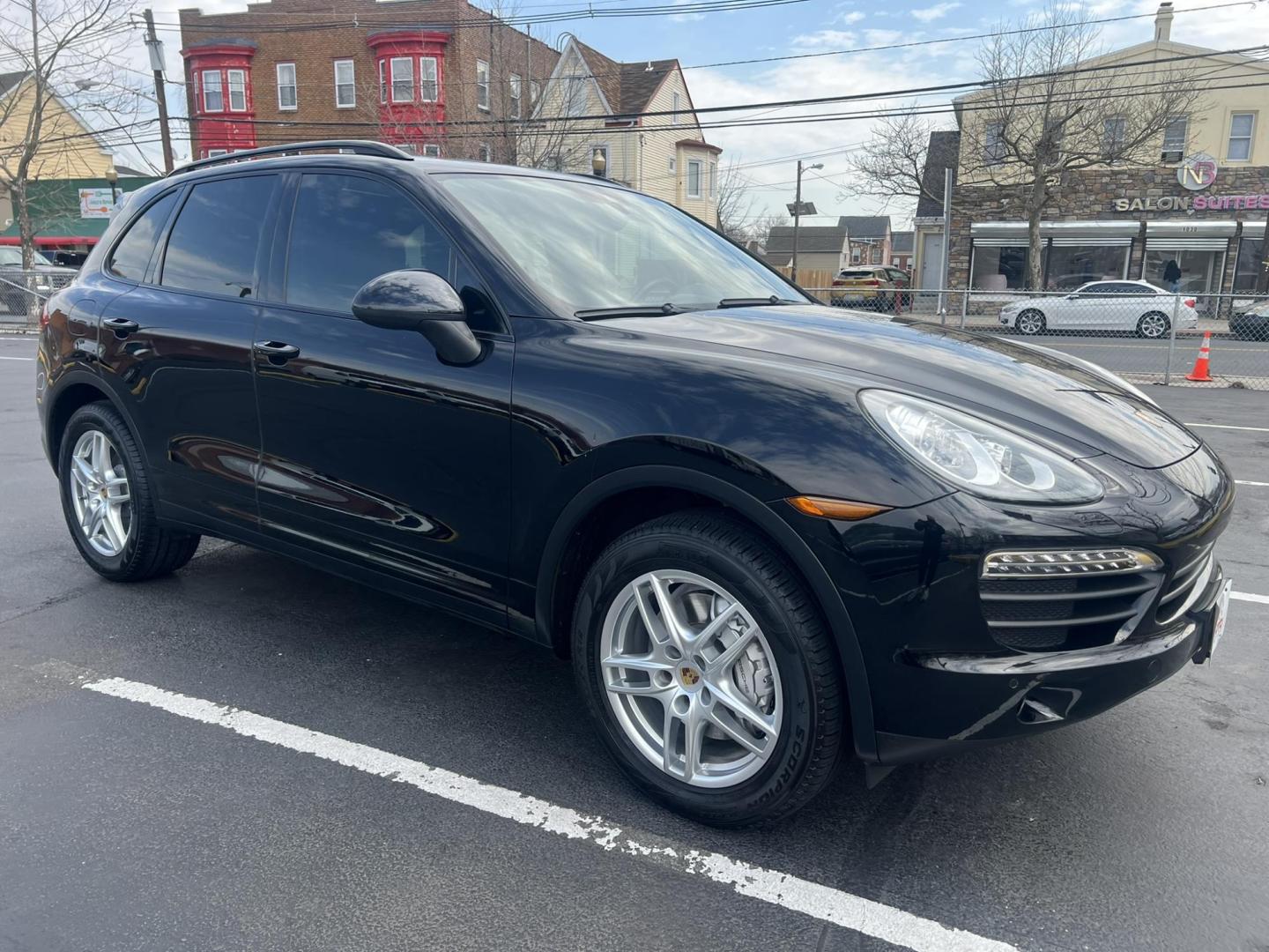 2014 BLACK /Black Leather Porsche Cayenne s (WP1AB2A20EL) with an 4.8L V8 DOHC 32V engine, 8 Speed Automatic transmission, located at 1018 Brunswick Ave, Trenton, NJ, 08638, (609) 989-0900, 40.240086, -74.748085 - This Porsche Cayenne is a super clean,well maintained black beauty! Always serviced and needs nothing. Please call Anthony to set up an appt. 609-273-5100 - Photo#1