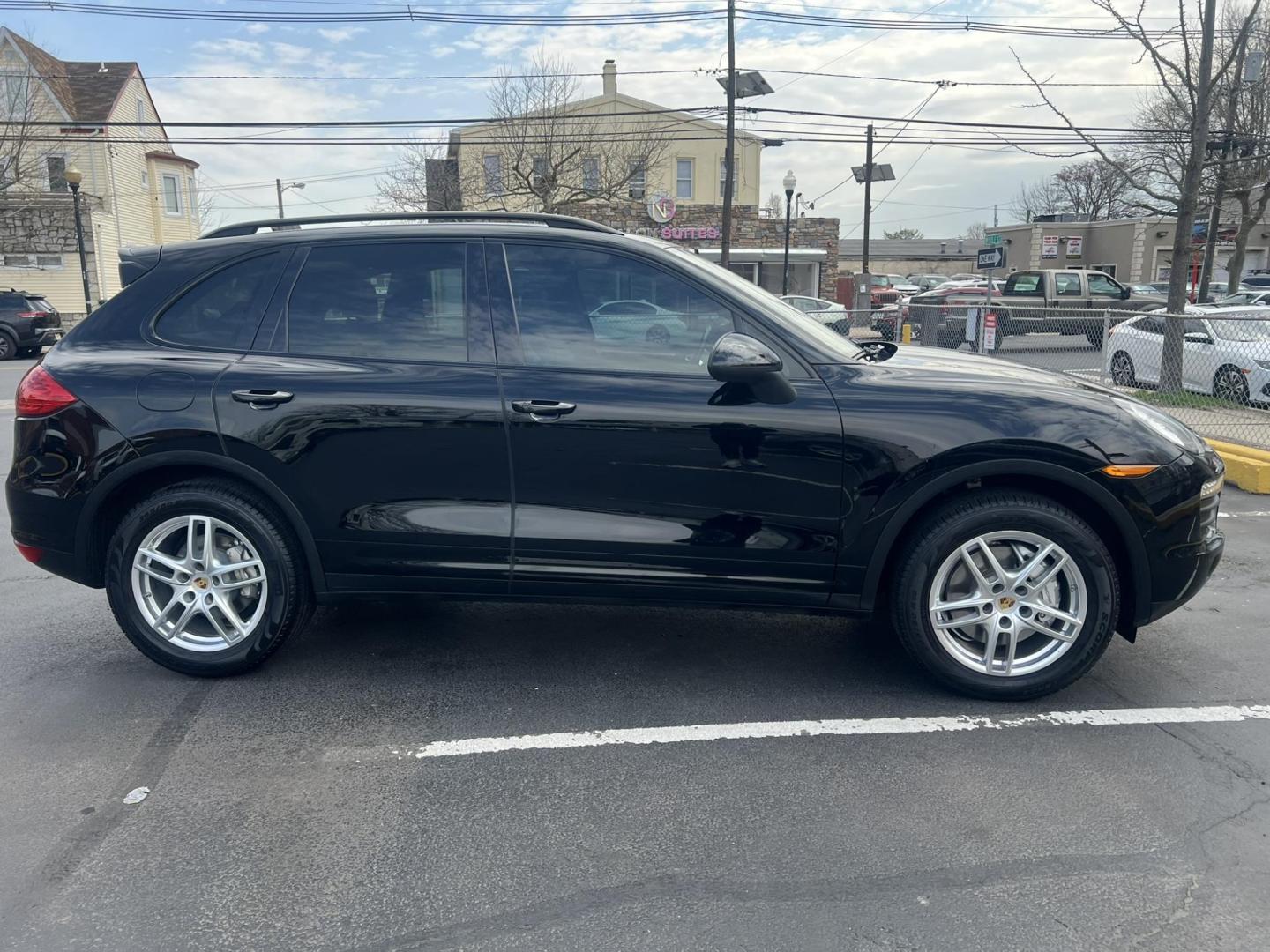 2014 BLACK /Black Leather Porsche Cayenne s (WP1AB2A20EL) with an 4.8L V8 DOHC 32V engine, 8 Speed Automatic transmission, located at 1018 Brunswick Ave, Trenton, NJ, 08638, (609) 989-0900, 40.240086, -74.748085 - This Porsche Cayenne is a super clean,well maintained black beauty! Always serviced and needs nothing. Please call Anthony to set up an appt. 609-273-5100 - Photo#2