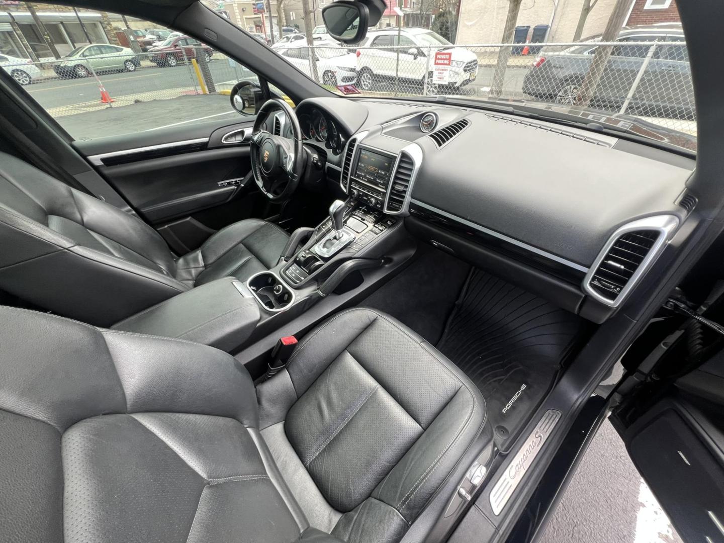 2014 BLACK /Black Leather Porsche Cayenne s (WP1AB2A20EL) with an 4.8L V8 DOHC 32V engine, 8 Speed Automatic transmission, located at 1018 Brunswick Ave, Trenton, NJ, 08638, (609) 989-0900, 40.240086, -74.748085 - This Porsche Cayenne is a super clean,well maintained black beauty! Always serviced and needs nothing. Please call Anthony to set up an appt. 609-273-5100 - Photo#42