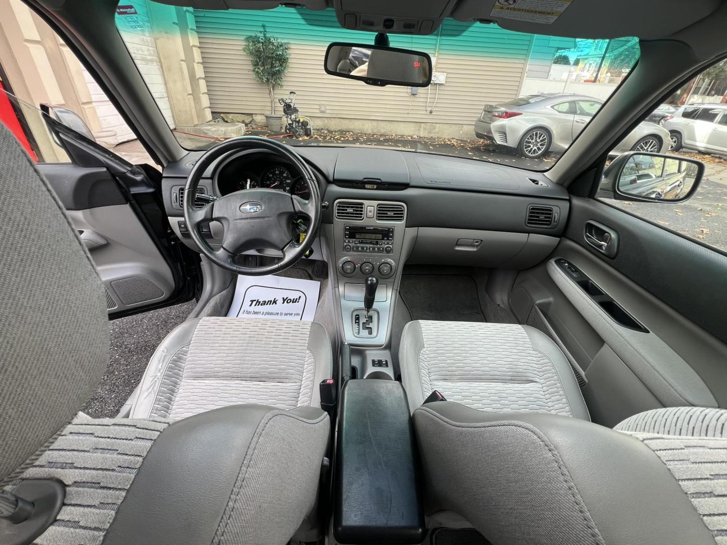 2003 BLACK /Gray Subaru Forester 2.5 XS (JF1SG65623H) with an 2.5L H4 SOHC 16V engine, 4-Speed Automatic Overdrive transmission, located at 1018 Brunswick Ave, Trenton, NJ, 08638, (609) 989-0900, 40.240086, -74.748085 - Wow! This is a one owner regularly serviced up Subaru Forester!! Super clean and ready to go for another 100K miles without any issues! Ready to go and ready for the winter! Please call Anthony to set up an appt. to see and drive this great vehicle. 609-273-5100 - Photo#13