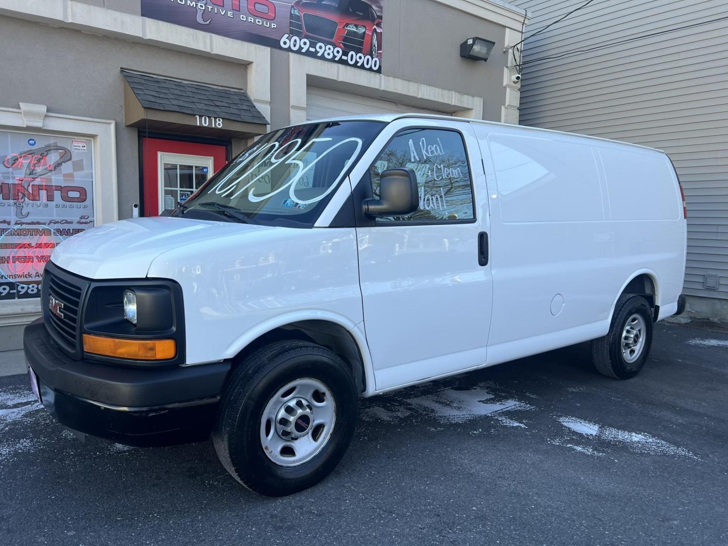 2015 White GMC Savana G2500 Cargo (1GTW7FCF2F1) with an 4.8L V8 FFV engine, 6-Speed Automatic transmission, located at 1018 Brunswick Ave, Trenton, NJ, 08638, (609) 989-0900, 40.240086, -74.748085 - Photo#0