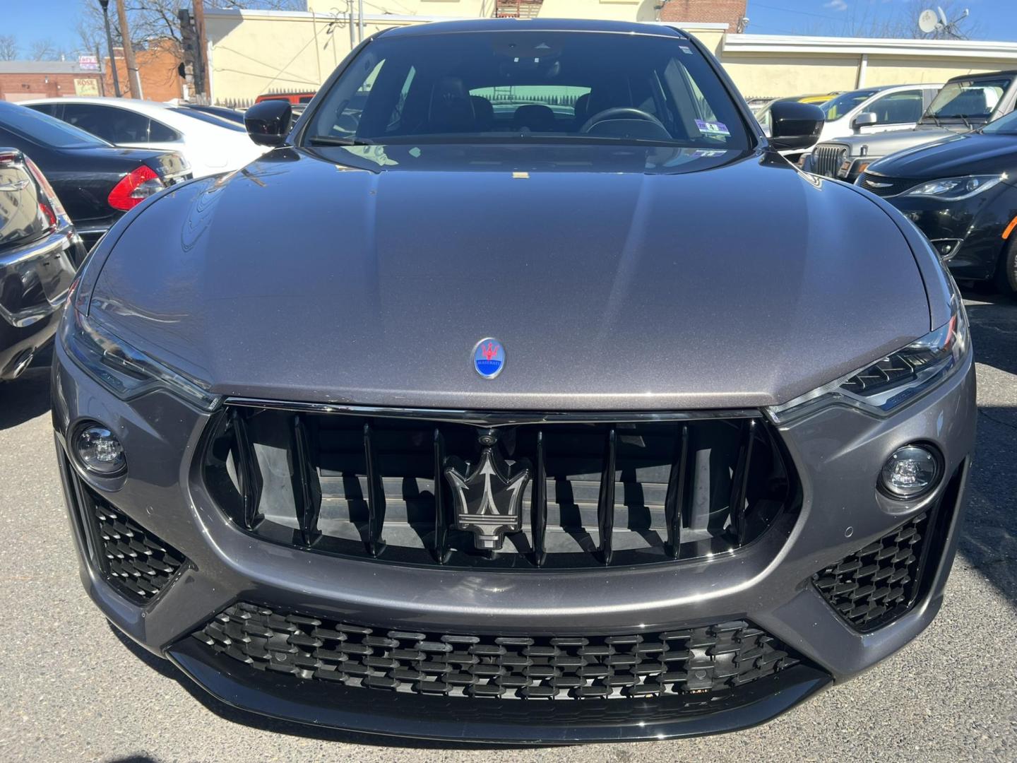 2019 GRAY /Black Leather Maserati Levante GranSport (ZN661XUSXKX) with an 3.0L V6 DOHC 24V engine, 8A transmission, located at 1018 Brunswick Ave, Trenton, NJ, 08638, (609) 989-0900, 40.240086, -74.748085 - An original Window Sticker MSRP of $94K, this All wheel Drive Levante speaks volumes to every 8 speed 6 cyl. SUV out there in this price range! Options include Climate Pkg.w heated rear seats and washer nozzles, Driver Assistance Pkg. Blue Brake Calipers inside Gloss Black 20" Wheels and Brand New - Photo#1