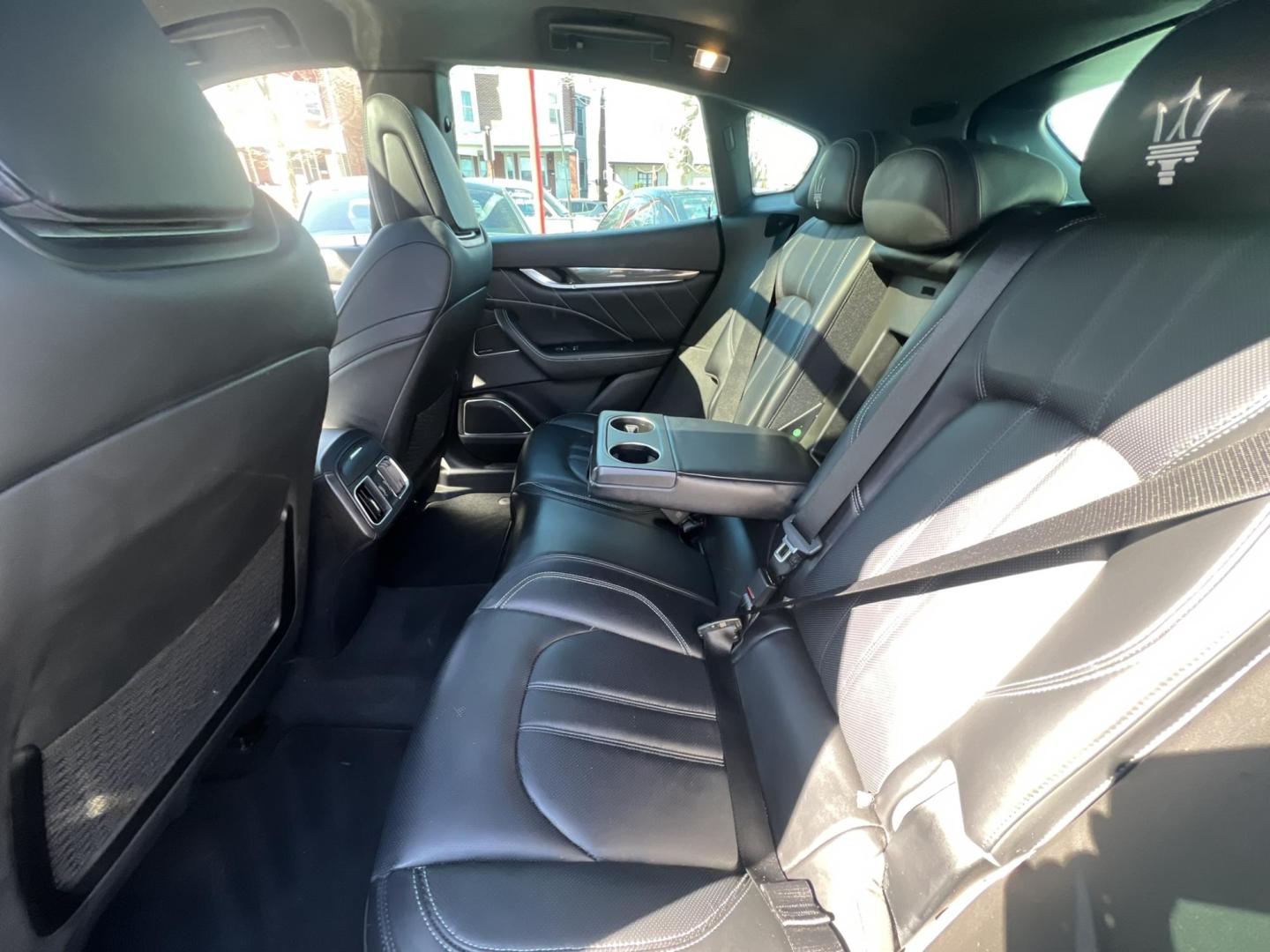 2019 GRAY /Black Leather Maserati Levante GranSport (ZN661XUSXKX) with an 3.0L V6 DOHC 24V engine, 8A transmission, located at 1018 Brunswick Ave, Trenton, NJ, 08638, (609) 989-0900, 40.240086, -74.748085 - An original Window Sticker MSRP of $94K, this All wheel Drive Levante speaks volumes to every 8 speed 6 cyl. SUV out there in this price range! Options include Climate Pkg.w heated rear seats and washer nozzles, Driver Assistance Pkg. Blue Brake Calipers inside Gloss Black 20" Wheels and Brand New - Photo#16