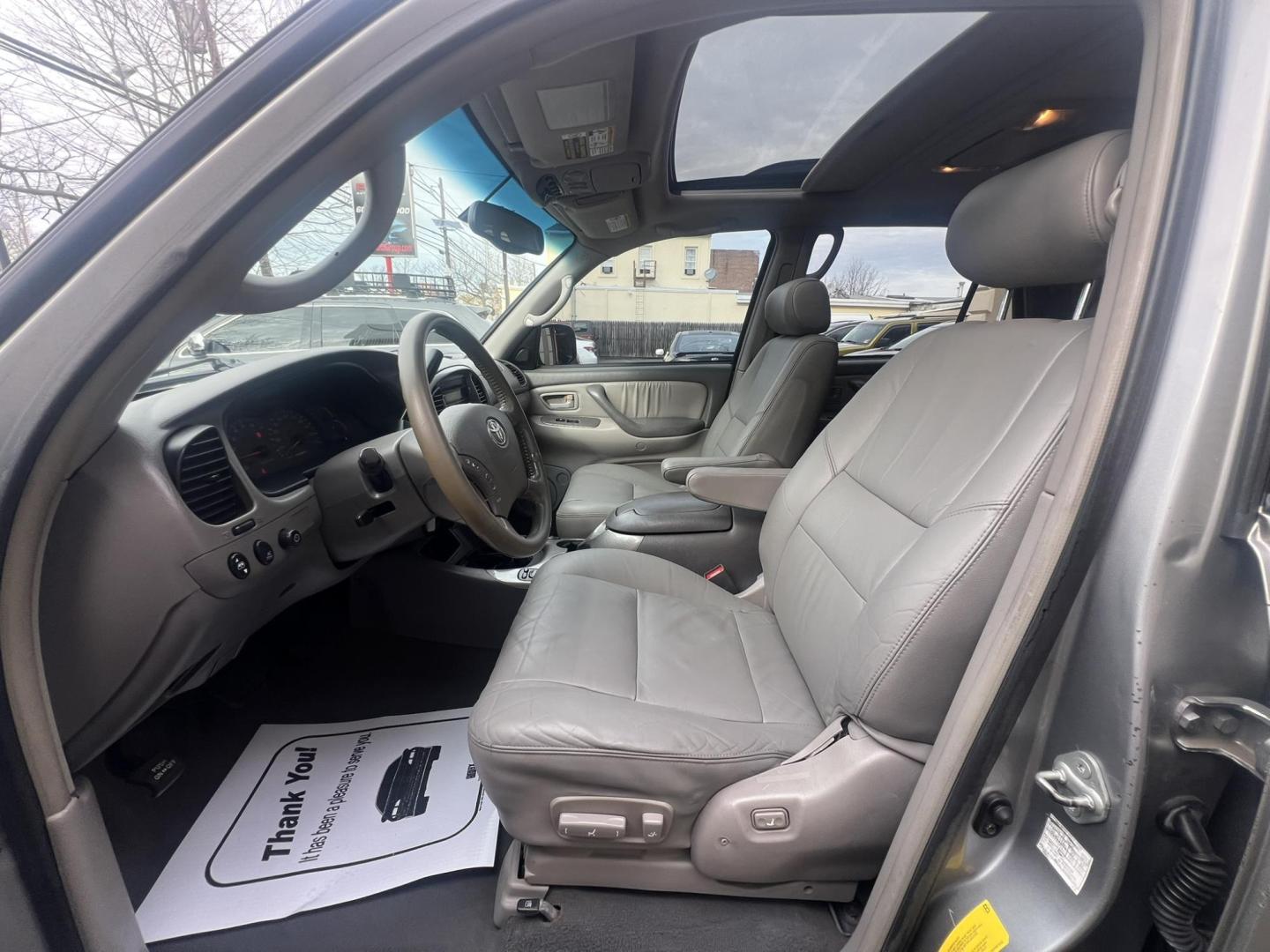 2004 GRAY /Gray Leather Toyota Sequoia Limited 4WD (5TDBT48A74S) with an 4.7L V8 DOHC 32V engine, 4-Speed Automatic Overdrive transmission, located at 1018 Brunswick Ave, Trenton, NJ, 08638, (609) 989-0900, 40.240086, -74.748085 - Photo#22
