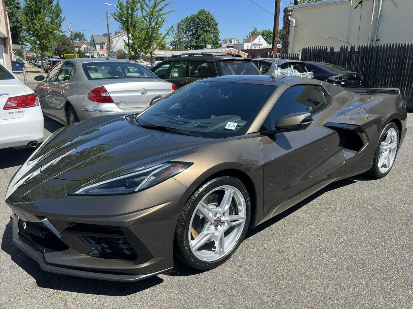 2020 GRAY /Black Leather Chevrolet Corvette Stingray 3LT Convertible (1G1Y83D44L5) with an 6.2L V8 engine, 8A transmission, located at 1018 Brunswick Ave, Trenton, NJ, 08638, (609) 989-0900, 40.240086, -74.748085 - Photo#3