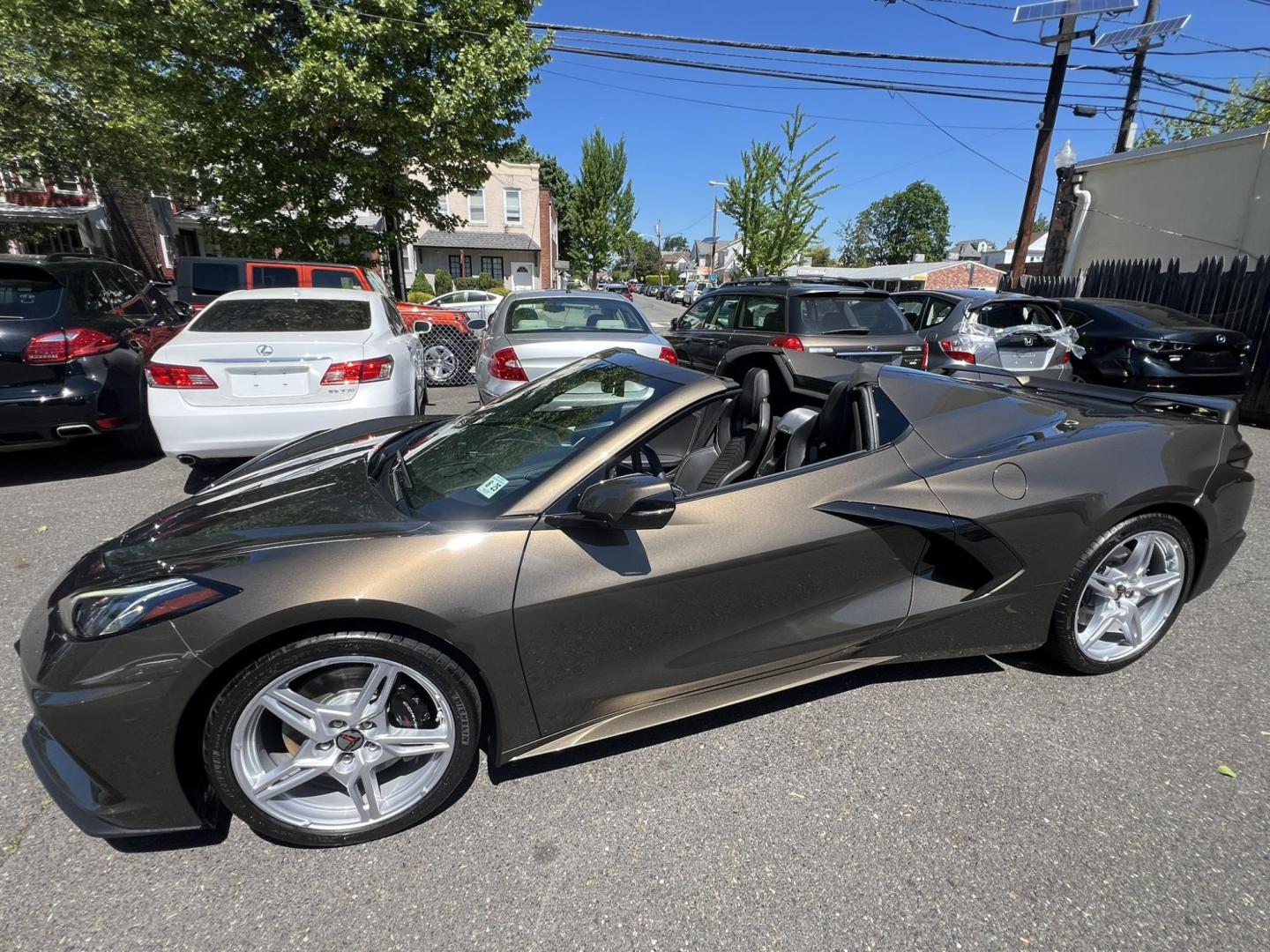 2020 GRAY /Black Leather Chevrolet Corvette Stingray 3LT Convertible (1G1Y83D44L5) with an 6.2L V8 engine, 8A transmission, located at 1018 Brunswick Ave, Trenton, NJ, 08638, (609) 989-0900, 40.240086, -74.748085 - Photo#1