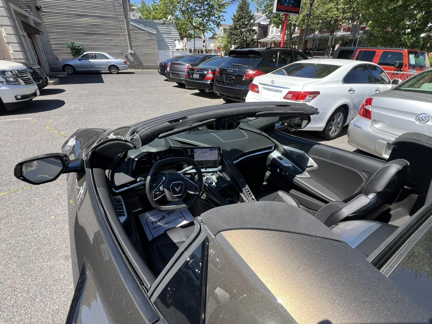 2020 GRAY /Black Leather Chevrolet Corvette Stingray 3LT Convertible (1G1Y83D44L5) with an 6.2L V8 engine, 8A transmission, located at 1018 Brunswick Ave, Trenton, NJ, 08638, (609) 989-0900, 40.240086, -74.748085 - Photo#13