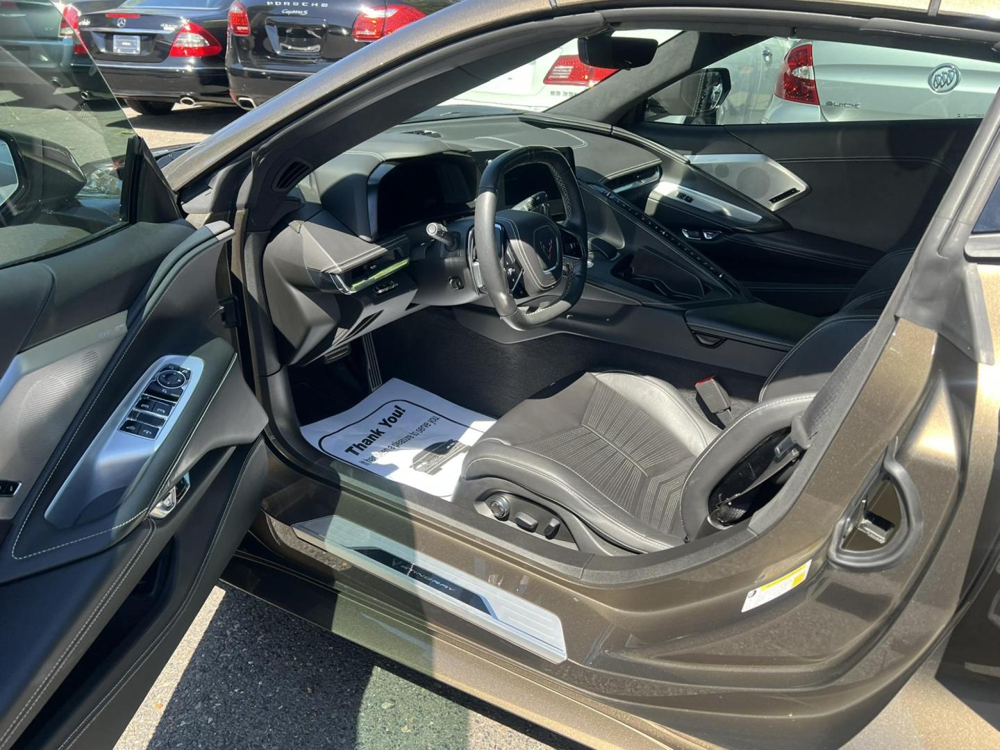 2020 GRAY /Black Leather Chevrolet Corvette Stingray 3LT Convertible (1G1Y83D44L5) with an 6.2L V8 engine, 8A transmission, located at 1018 Brunswick Ave, Trenton, NJ, 08638, (609) 989-0900, 40.240086, -74.748085 - Photo#15