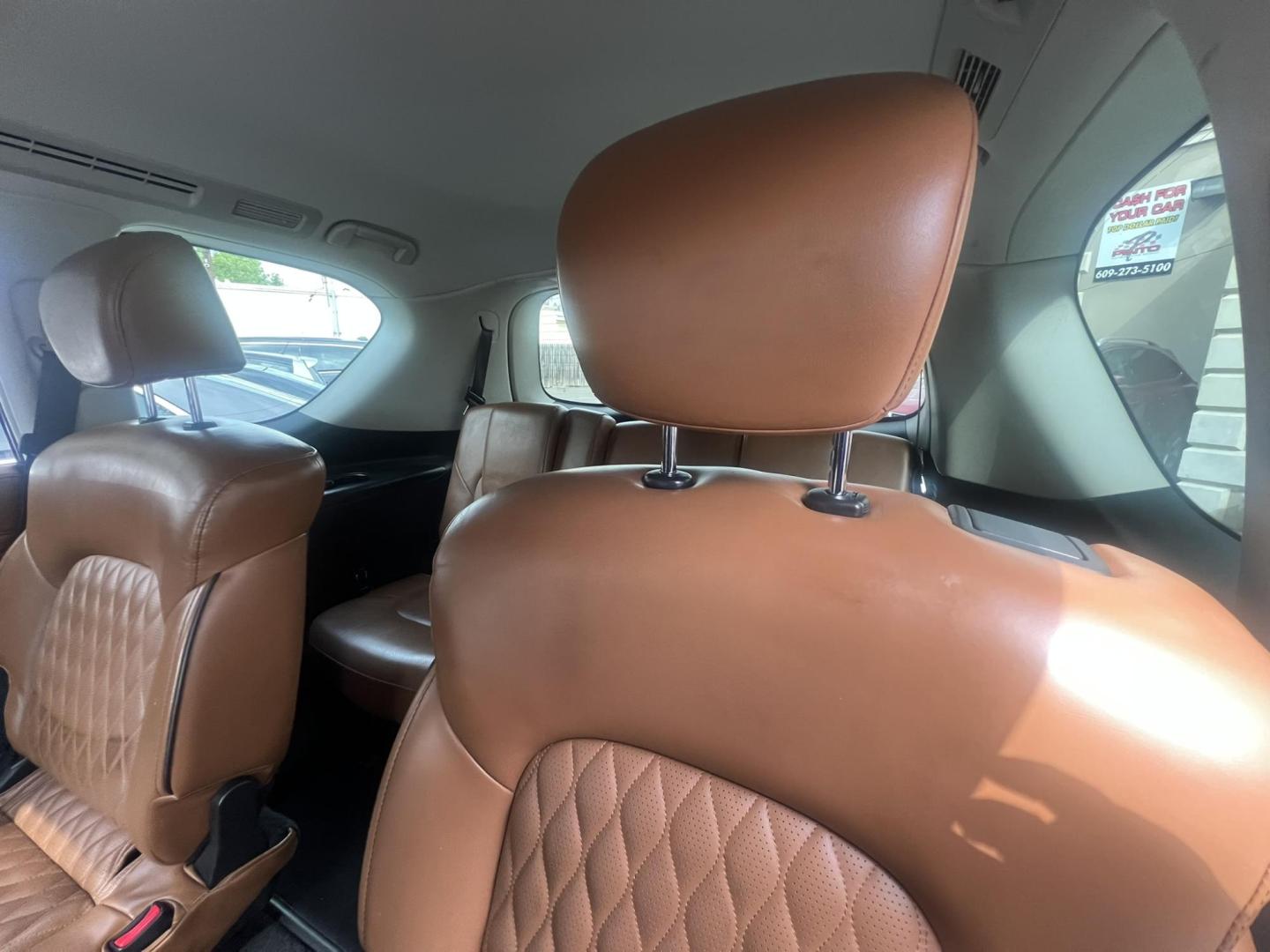 2018 BLACK /Tan Leather Infiniti QX80 4WD (JN8AZ2NE1J9) with an 5.6L V8 DOHC 32V engine, 7A transmission, located at 1018 Brunswick Ave, Trenton, NJ, 08638, (609) 989-0900, 40.240086, -74.748085 - Photo#6