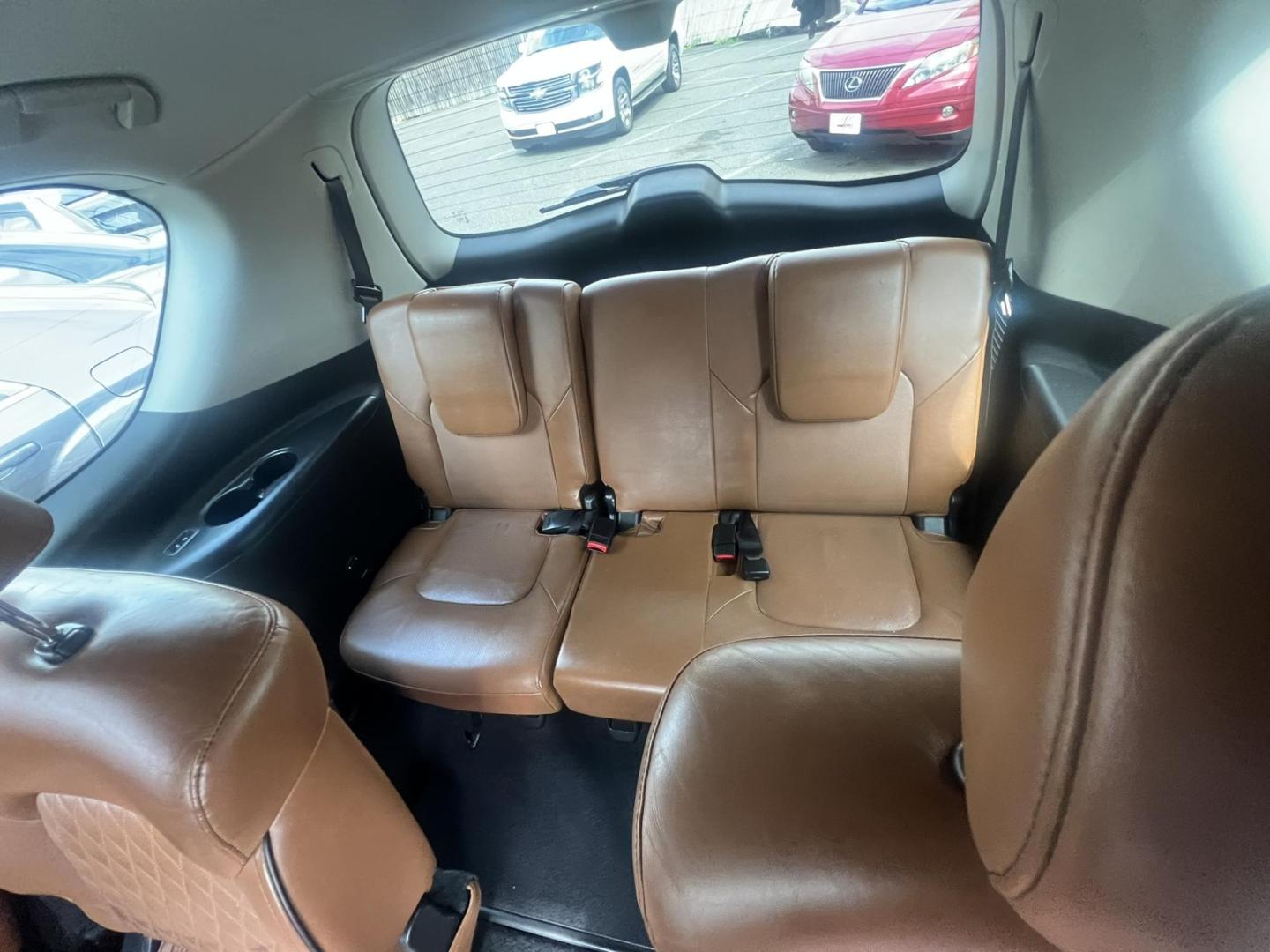 2018 BLACK /Tan Leather Infiniti QX80 4WD (JN8AZ2NE1J9) with an 5.6L V8 DOHC 32V engine, 7A transmission, located at 1018 Brunswick Ave, Trenton, NJ, 08638, (609) 989-0900, 40.240086, -74.748085 - Photo#16