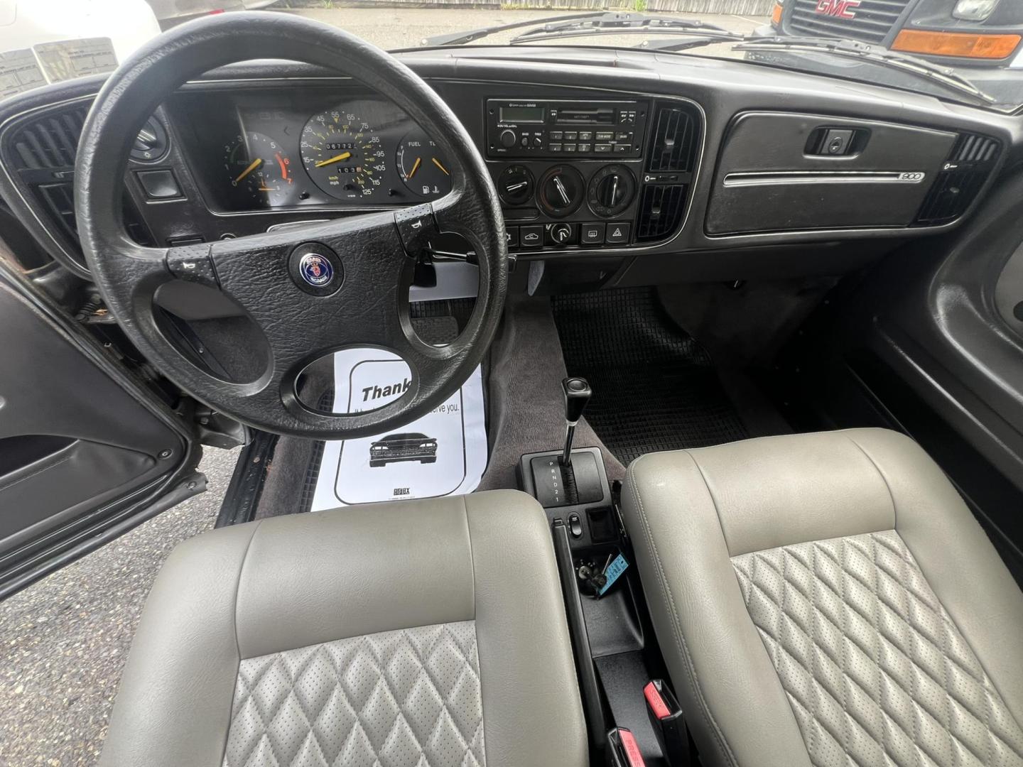 1989 GRAY /Gray Leather Saab 900 Hatchback (YS3AR36D4K3) with an 2.0L L4 DOHC 16V engine, 3-Speed Automatic transmission, located at 1018 Brunswick Ave, Trenton, NJ, 08638, (609) 989-0900, 40.240086, -74.748085 - Photo#20