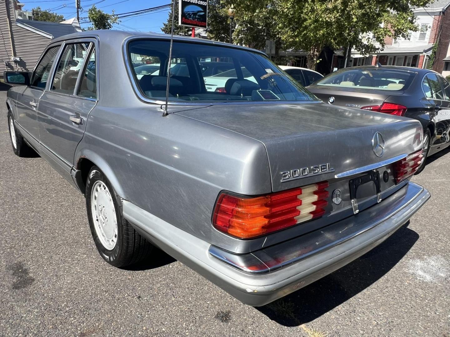 1988 GRAY /Black Leather Mercedes-Benz 300 SEL sedan (WDBCA25D8JA) with an 3.0L L6 SOHC 12V engine, 4-Speed Automatic transmission, located at 1018 Brunswick Ave, Trenton, NJ, 08638, (609) 989-0900, 40.240086, -74.748085 - Photo#6
