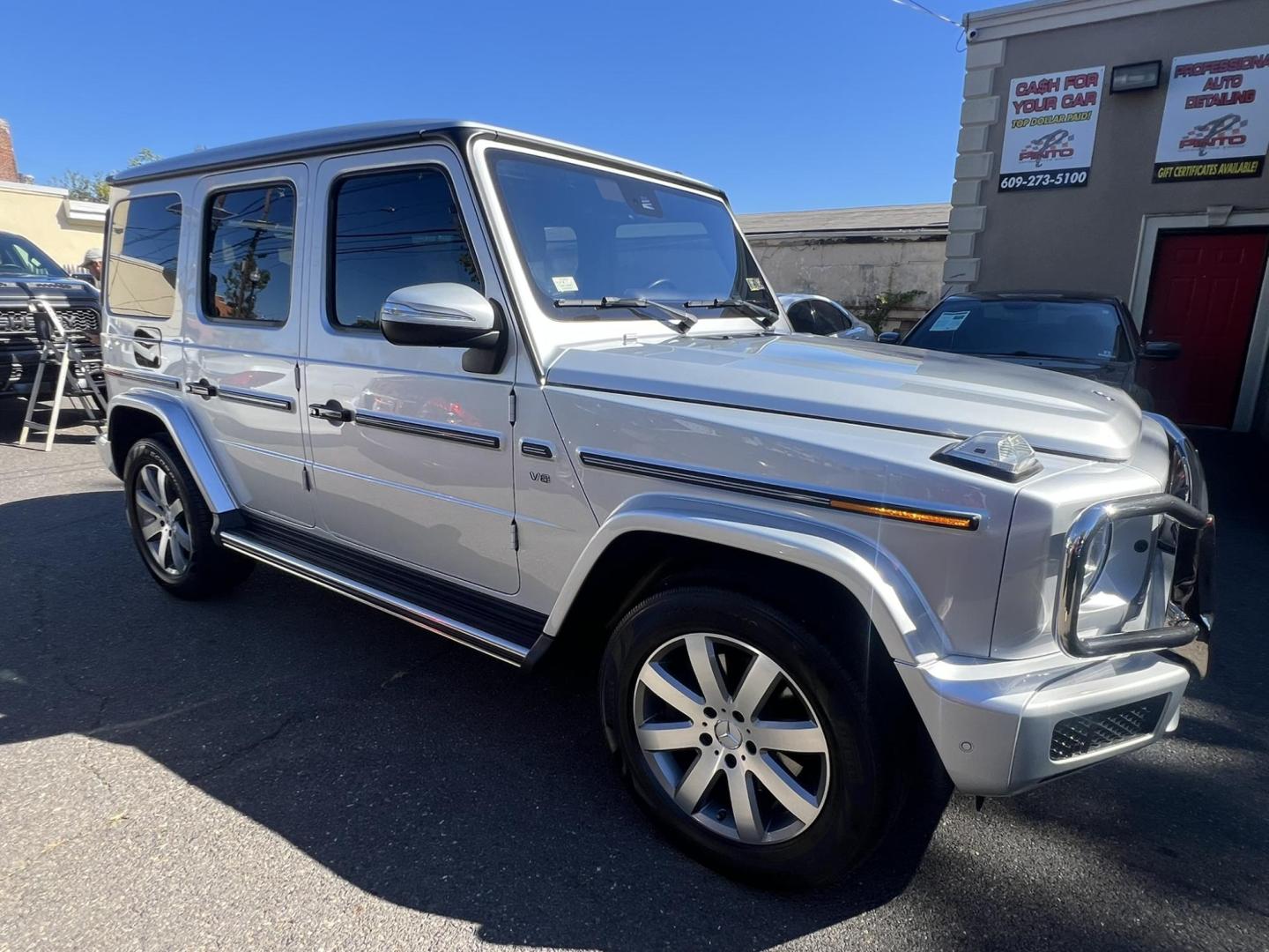 2019 SILVER /Black Leather Mercedes-Benz G-Class G550 (WDCYC6BJXKX) with an 4.0L V8 SOHC 24V engine, 7A transmission, located at 1018 Brunswick Ave, Trenton, NJ, 08638, (609) 989-0900, 40.240086, -74.748085 - Photo#1