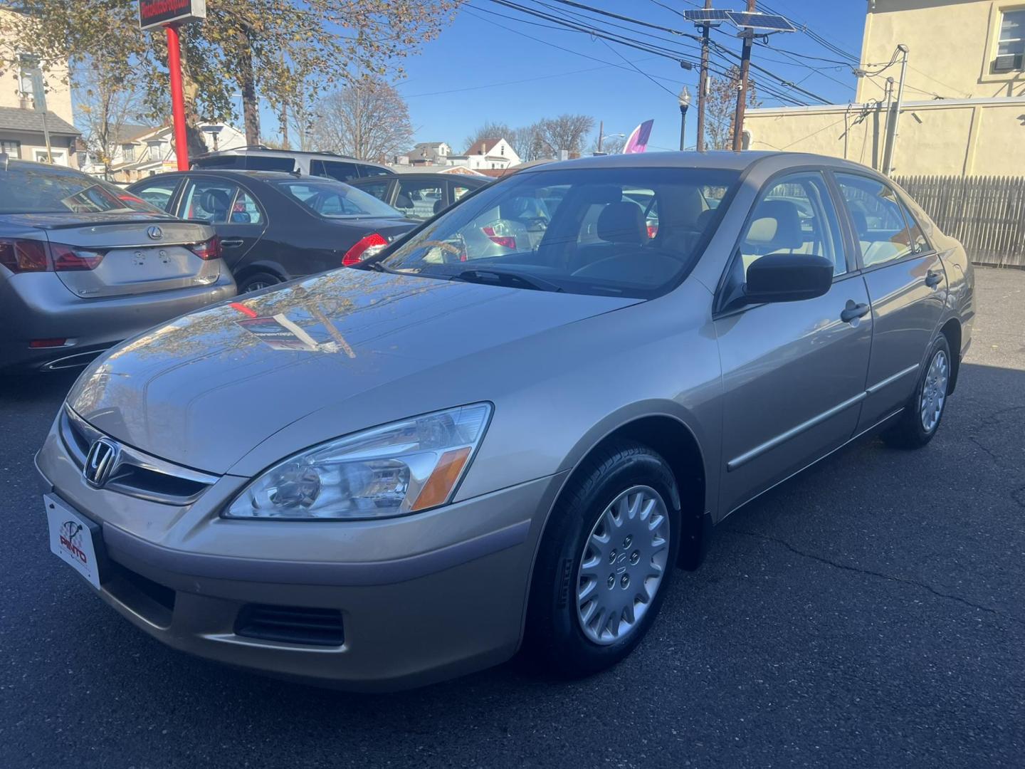 2007 Gold /beige Honda Accord VP Sedan AT (1HGCM56147A) with an 2.4L L4 DOHC 16V engine, 5-Speed Manual Overdrive transmission, located at 1018 Brunswick Ave, Trenton, NJ, 08638, (609) 989-0900, 40.240086, -74.748085 - Yes, that is the actual miles on this super clean Honda Accord! Just Serviced and ready to go! Please call Anthony to set up an appt. 609-273-5100 - Photo#2