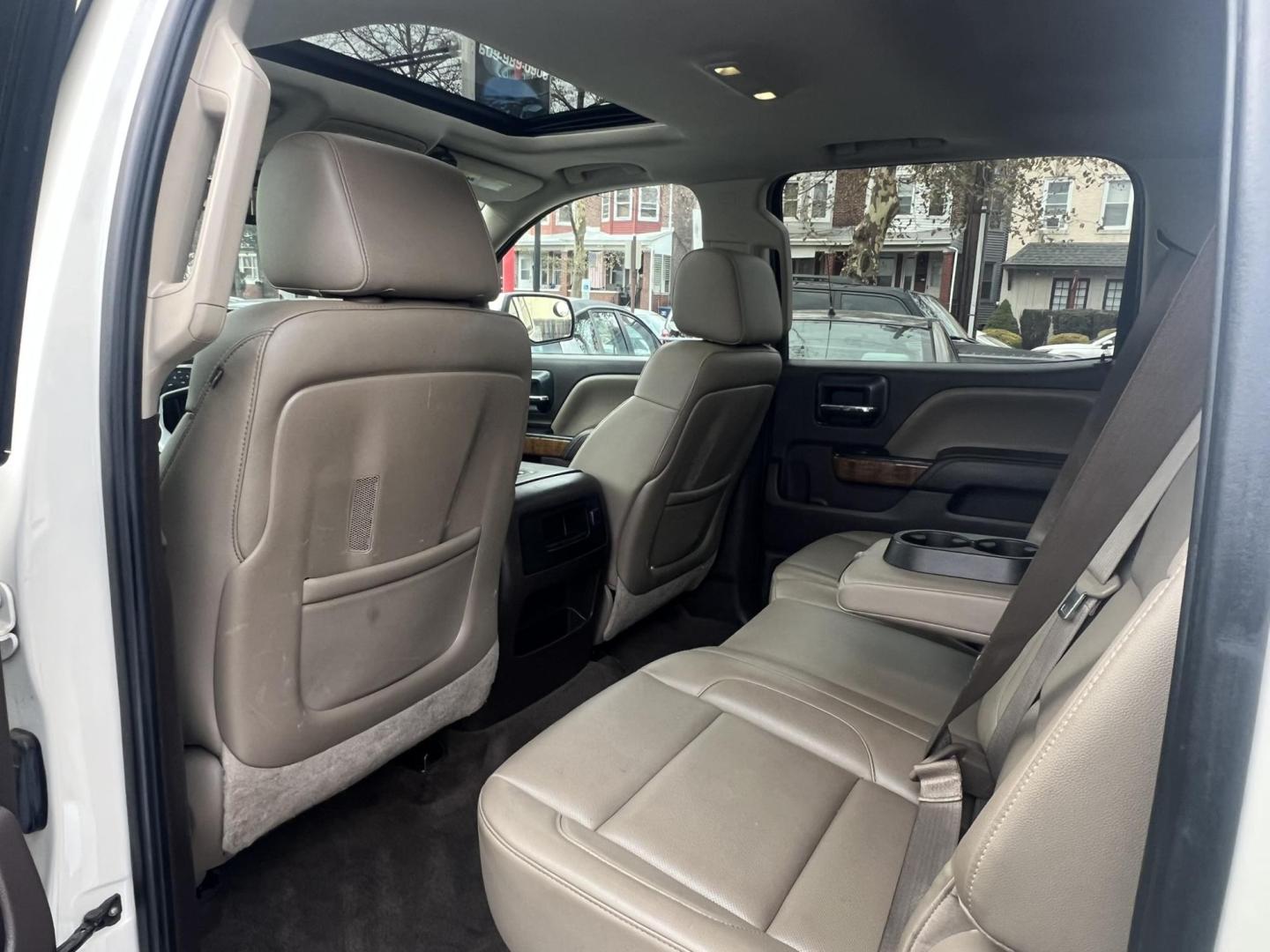 2015 White /Tan Leather GMC Sierra 1500 SLT Crew Cab Long Box 4WD (3GTU2VEC8FG) with an 5.3L V8 OHV 16V engine, 6-Speed Automatic transmission, located at 1018 Brunswick Ave, Trenton, NJ, 08638, (609) 989-0900, 40.240086, -74.748085 - This Truck is in almost new condition and all serviced up! A super clean one owner GMC Sierra in a really great color combo! A must see to appreciate. Please call Anthony to set up an appt. and test drive 609-273-5100 - Photo#8