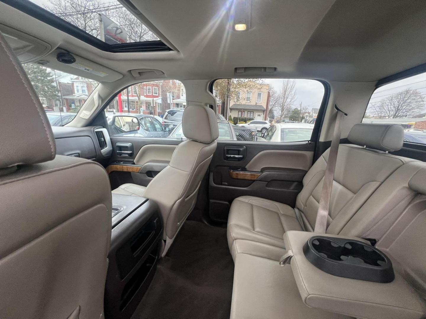 2015 White /Tan Leather GMC Sierra 1500 SLT Crew Cab Long Box 4WD (3GTU2VEC8FG) with an 5.3L V8 OHV 16V engine, 6-Speed Automatic transmission, located at 1018 Brunswick Ave, Trenton, NJ, 08638, (609) 989-0900, 40.240086, -74.748085 - This Truck is in almost new condition and all serviced up! A super clean one owner GMC Sierra in a really great color combo! A must see to appreciate. Please call Anthony to set up an appt. and test drive 609-273-5100 - Photo#14