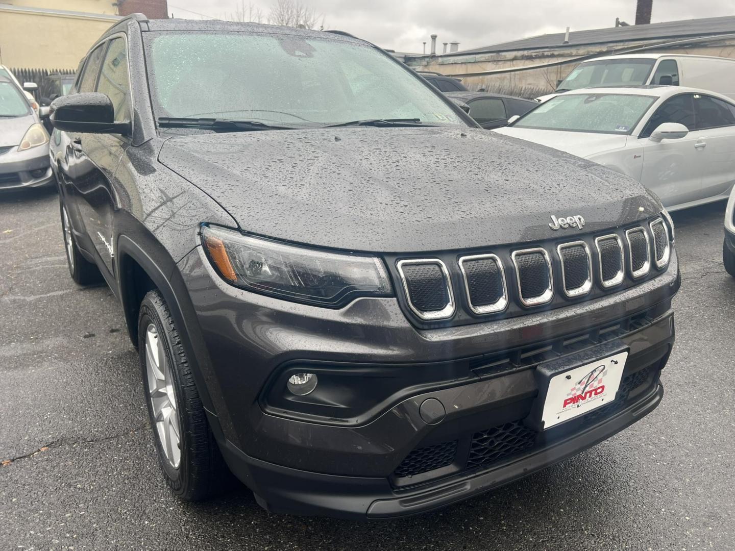 2022 BLACK Jeep Compass Latitude 4WD (3C4NJDBB1NT) with an 2.4L L4 DOHC 16V engine, located at 1018 Brunswick Ave, Trenton, NJ, 08638, (609) 989-0900, 40.240086, -74.748085 - Photo#0