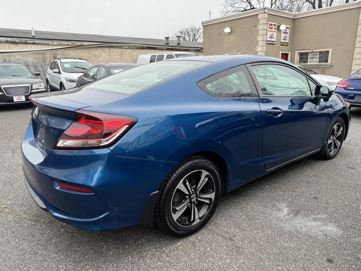 2015 BLUE Honda Civic EX Coupe CVT (2HGFG3B88FH) with an 2.3L L4 SOHC 16V engine, Continuously Variable Transmission transmission, located at 1018 Brunswick Ave, Trenton, NJ, 08638, (609) 989-0900, 40.240086, -74.748085 - Photo#3