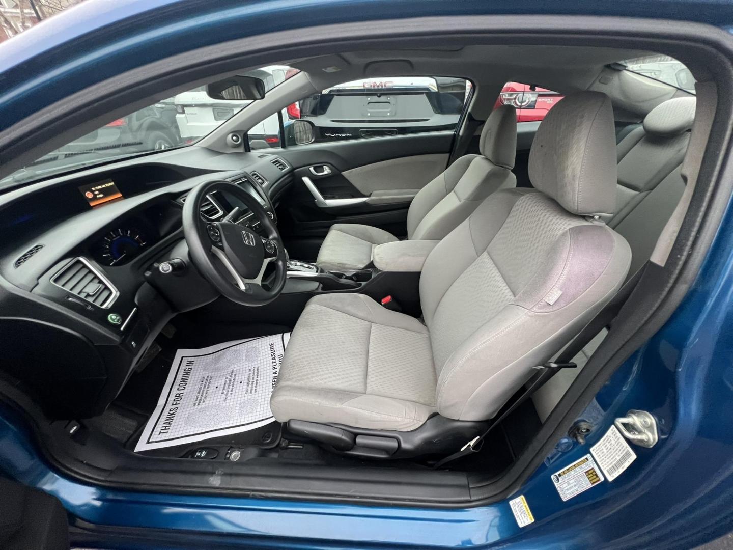 2015 BLUE /Gray Honda Civic EX Coupe CVT (2HGFG3B88FH) with an 2.3L L4 SOHC 16V engine, Continuously Variable Transmission transmission, located at 1018 Brunswick Ave, Trenton, NJ, 08638, (609) 989-0900, 40.240086, -74.748085 - Photo#3