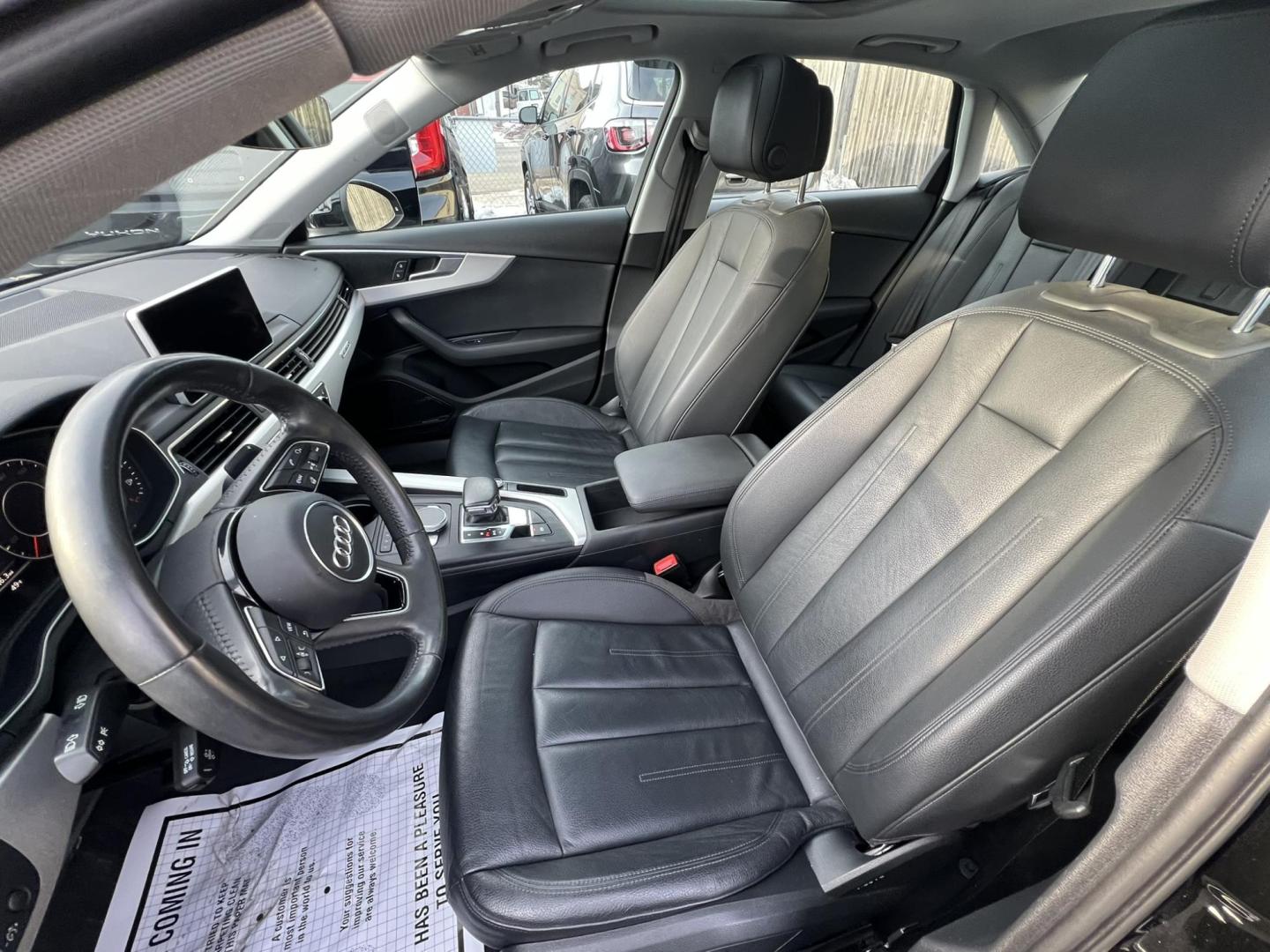 2017 BLACK /Black Leather Audi A4 2.0T Premium Plus quattro Sedan (WAUENAF41HN) with an 2.0L L4 DOHC 16V TURBO engine, 8A transmission, located at 1018 Brunswick Ave, Trenton, NJ, 08638, (609) 989-0900, 40.240086, -74.748085 - Wow, this Audi is like brand new with only 37k miles! Serviced up and ready for its next owner. Loaded up Black Beauty! Please call Anthony to set up an appointment to see and drive this low miled Audi A 4!! - Photo#6