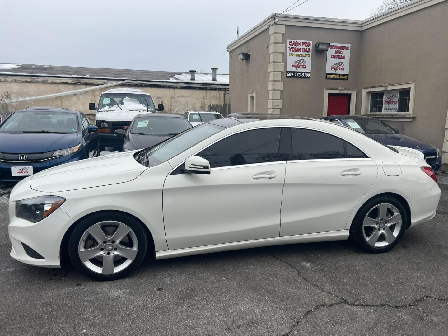 2016 White /Black Leather Mercedes-Benz CLA-Class CLA250 4MATIC (WDDSJ4GB6GN) with an 2.0L L4 DOHC 16V engine, 7A transmission, located at 1018 Brunswick Ave, Trenton, NJ, 08638, (609) 989-0900, 40.240086, -74.748085 - Here is a super clean CLA 4 matic Mercedes! Always serviced by the dealer and in like new condition! Freshly detailed and ready for new ownership, This white beauty will not last long so call Anthony to set up an appointment to see and drive this sharp vehicle! 609-273-5100. - Photo#1