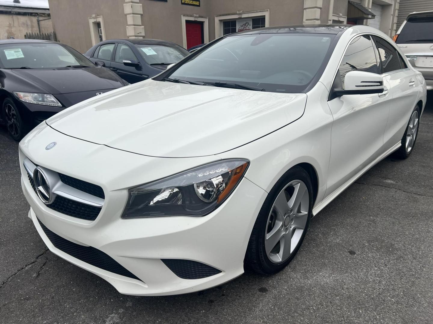 2016 White /Black Leather Mercedes-Benz CLA-Class CLA250 4MATIC (WDDSJ4GB6GN) with an 2.0L L4 DOHC 16V engine, 7A transmission, located at 1018 Brunswick Ave, Trenton, NJ, 08638, (609) 989-0900, 40.240086, -74.748085 - Here is a super clean CLA 4 matic Mercedes! Always serviced by the dealer and in like new condition! Freshly detailed and ready for new ownership, This white beauty will not last long so call Anthony to set up an appointment to see and drive this sharp vehicle! 609-273-5100. - Photo#2