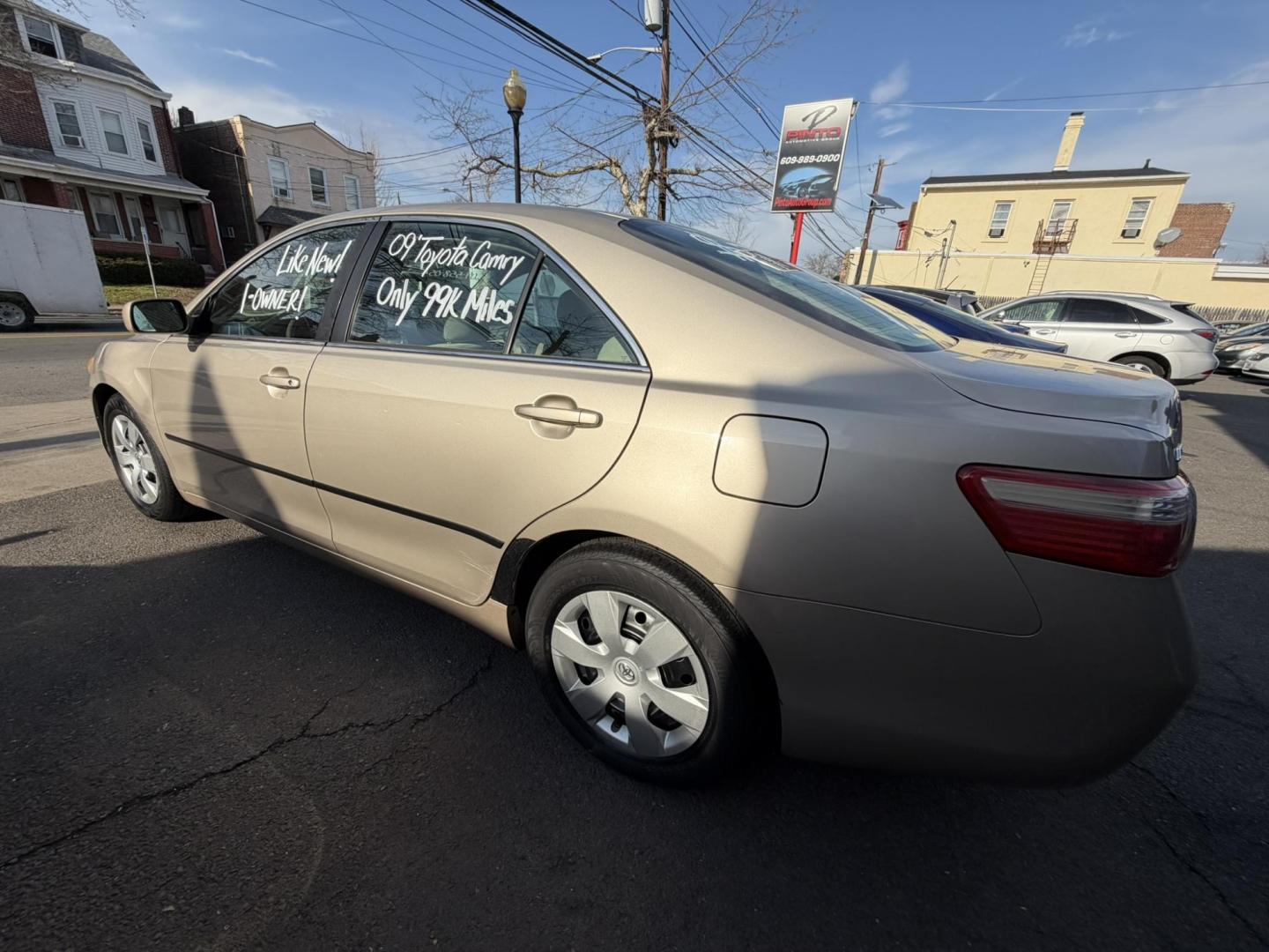 2009 Gold /beige Toyota Camry CE 5-Spd AT (4T1BE46K99U) with an 2.4L L4 DOHC 16V engine, 5-Speed Automatic Overdrive transmission, located at 1018 Brunswick Ave, Trenton, NJ, 08638, (609) 989-0900, 40.240086, -74.748085 - Here is a real nice and low mile, one owner Toyota Camry! Just serviced and detailed and ready for next ownership! Super clean and needs nothing at all, please call Anthony to set up a time to test drive,609-273-5100 - Photo#4