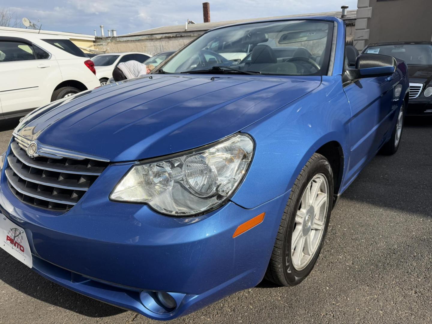 2008 BLUE /Gray Leather Chrysler Sebring Convertible Touring (1C3LC55R78N) with an 2.7L V6 DOHC 24V FFV engine, 4-Speed Automatic Overdrive transmission, located at 1018 Brunswick Ave, Trenton, NJ, 08638, (609) 989-0900, 40.240086, -74.748085- Photo#3