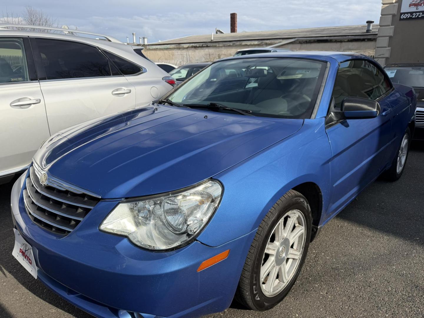 2008 BLUE /Gray Leather Chrysler Sebring Convertible Touring (1C3LC55R78N) with an 2.7L V6 DOHC 24V FFV engine, 4-Speed Automatic Overdrive transmission, located at 1018 Brunswick Ave, Trenton, NJ, 08638, (609) 989-0900, 40.240086, -74.748085- Photo#6