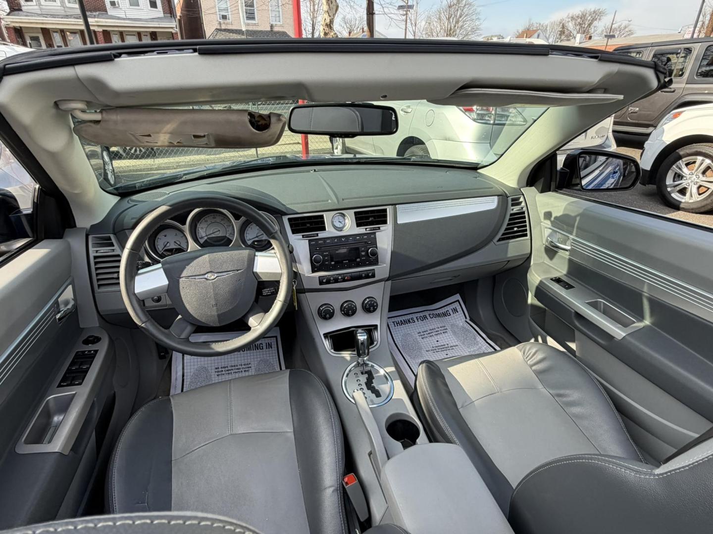 2008 BLUE /Gray Leather Chrysler Sebring Convertible Touring (1C3LC55R78N) with an 2.7L V6 DOHC 24V FFV engine, 4-Speed Automatic Overdrive transmission, located at 1018 Brunswick Ave, Trenton, NJ, 08638, (609) 989-0900, 40.240086, -74.748085- Photo#10