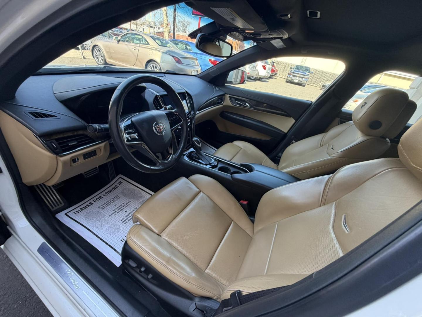2013 White /Tan Leather Cadillac ATS 2.0L Performance AWD (1G6AJ5SXXD0) with an 2.0L L4 DOHC 16V engine, 6-Speed Automatic transmission, located at 1018 Brunswick Ave, Trenton, NJ, 08638, (609) 989-0900, 40.240086, -74.748085 - This Cadillac is a 1 owner very well maintained gem! Just serviced up and ready to go! A really great color combo and detailed to perfection! Please call Anthony to set up a time to see this beautiful Caddy ATS, 609-273-5100 - Photo#18