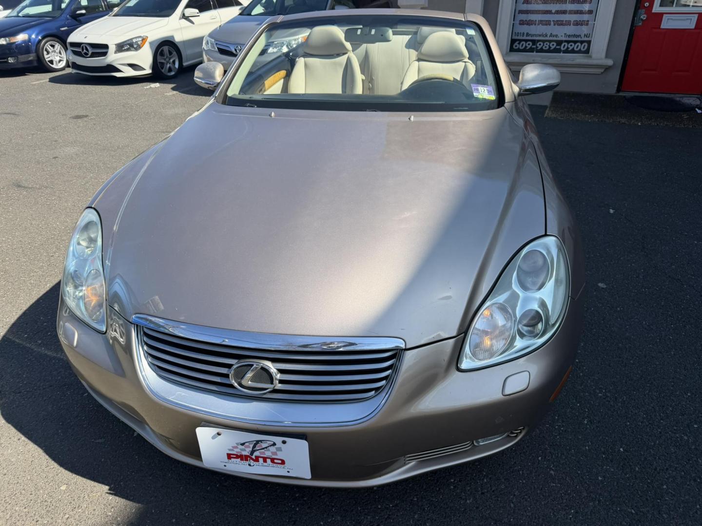 2004 Gold /Tan Leather Lexus SC 430 Convertible (JTHFN48YX40) with an 4.3L V8 DOHC 32V engine, 5-Speed Automatic Overdrive transmission, located at 1018 Brunswick Ave, Trenton, NJ, 08638, (609) 989-0900, 40.240086, -74.748085 - A real nice 1- owner, well kept Lexus SC 430! Serviced up since new, a great color combo, detailed to perfection and ready for the next owner to enjoy with the top down this season! Please call Anthony to set up a time to see and drive this beauty!! 609-273-5100 - Photo#2