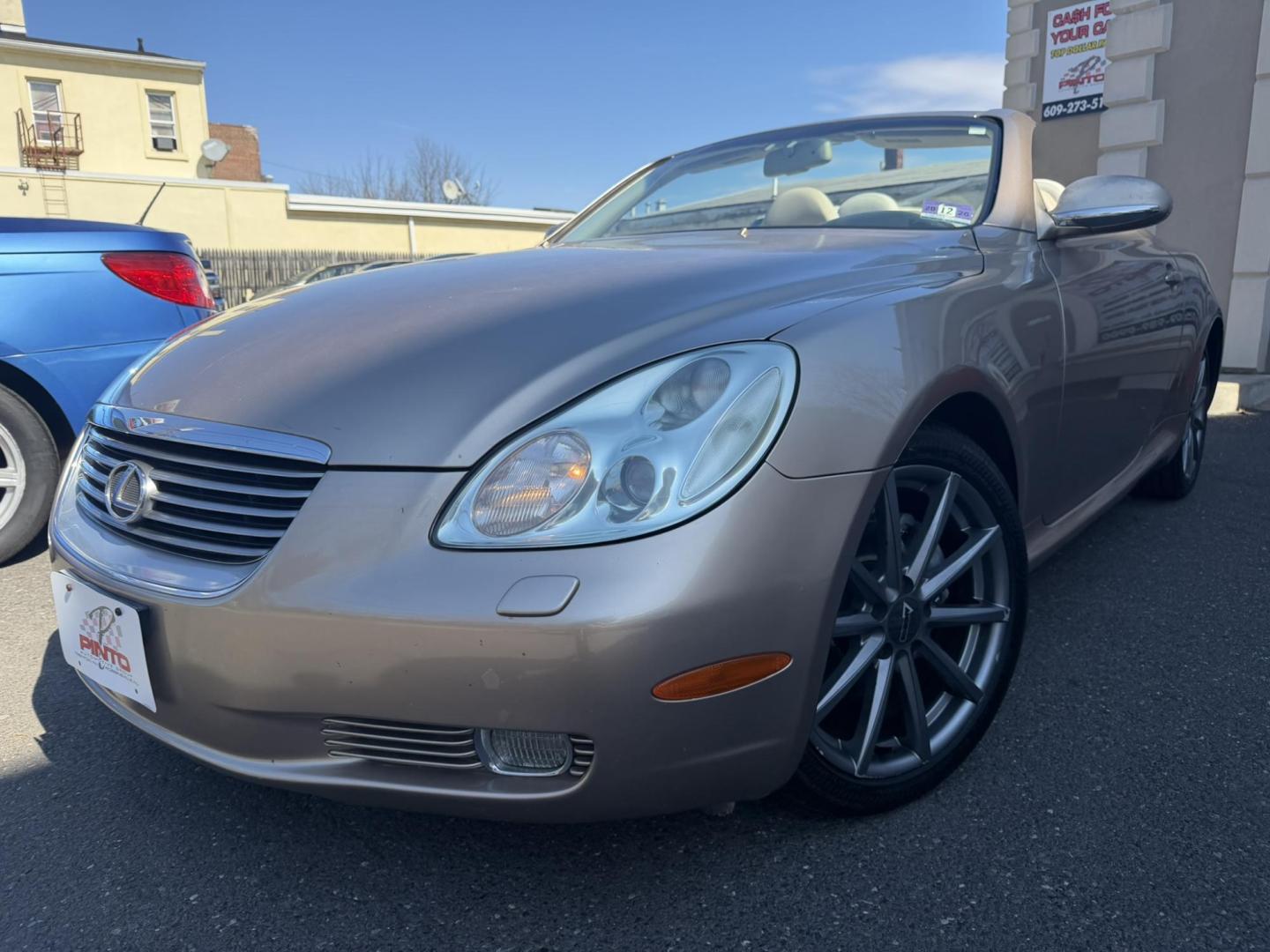 2004 Gold /Tan Leather Lexus SC 430 Convertible (JTHFN48YX40) with an 4.3L V8 DOHC 32V engine, 5-Speed Automatic Overdrive transmission, located at 1018 Brunswick Ave, Trenton, NJ, 08638, (609) 989-0900, 40.240086, -74.748085 - A real nice 1- owner, well kept Lexus SC 430! Serviced up since new, a great color combo, detailed to perfection and ready for the next owner to enjoy with the top down this season! Please call Anthony to set up a time to see and drive this beauty!! 609-273-5100 - Photo#1