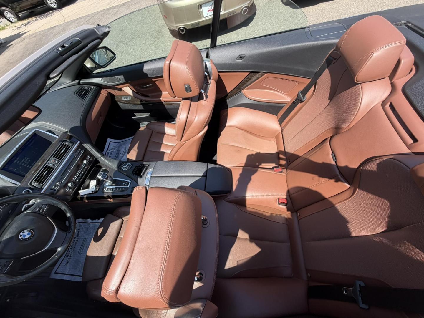 2012 Gold /Tan Leather BMW 6-Series 650i Convertible (WBALZ5C54CC) with an 4.4L V8 DOHC 32V TURBO engine, 6-Speed Manual transmission, located at 1018 Brunswick Ave, Trenton, NJ, 08638, (609) 989-0900, 40.240086, -74.748085 - Convertible season is here! This car is ready for the sun and ready for someone to own this beauty! Regularly maintained throughout its time, this vehicle will go the distance! If you are looking for a second car or summer toy, this BMW 650i is perfect for the price! Please call Anthony to set up a - Photo#27