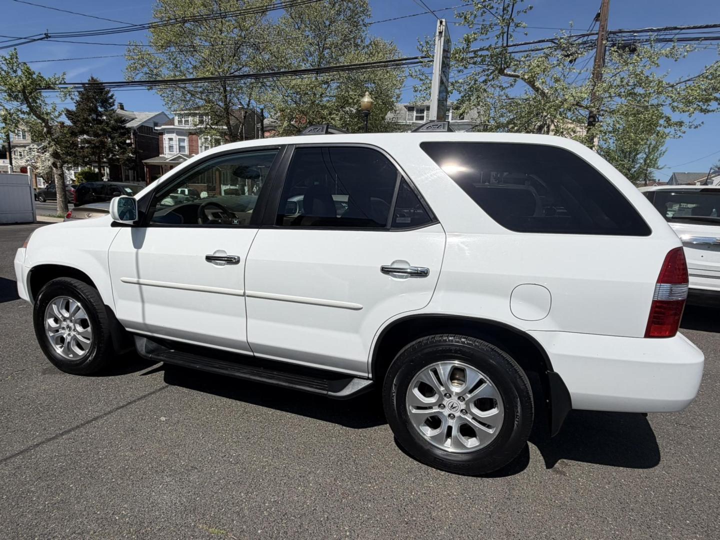 2003 White /Tan Leather Acura MDX Touring with Rear DVD System (2HNYD18733H) with an 3.5L V6 SOHC 24V engine, 5-Speed Automatic Overdrive transmission, located at 1018 Brunswick Ave, Trenton, NJ, 08638, (609) 989-0900, 40.240086, -74.748085 - This Touring model MDX is loaded up and super clean w so much great service history! You can buy this SUV w confidence. A great price for this reliable Acura. A must see and drive ASAP, please call Anthony to set up an appt. 609-273-5100 - Photo#2
