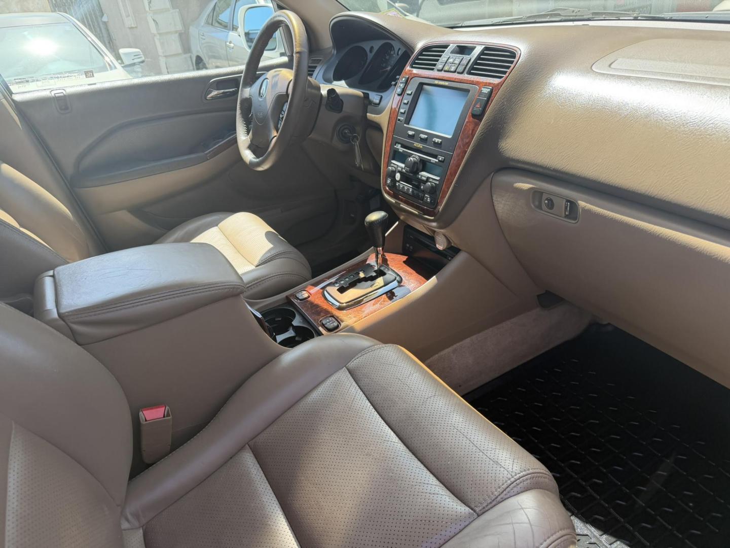 2003 White /Tan Leather Acura MDX Touring with Rear DVD System (2HNYD18733H) with an 3.5L V6 SOHC 24V engine, 5-Speed Automatic Overdrive transmission, located at 1018 Brunswick Ave, Trenton, NJ, 08638, (609) 989-0900, 40.240086, -74.748085 - This Touring model MDX is loaded up and super clean w so much great service history! You can buy this SUV w confidence. A great price for this reliable Acura. A must see and drive ASAP, please call Anthony to set up an appt. 609-273-5100 - Photo#26