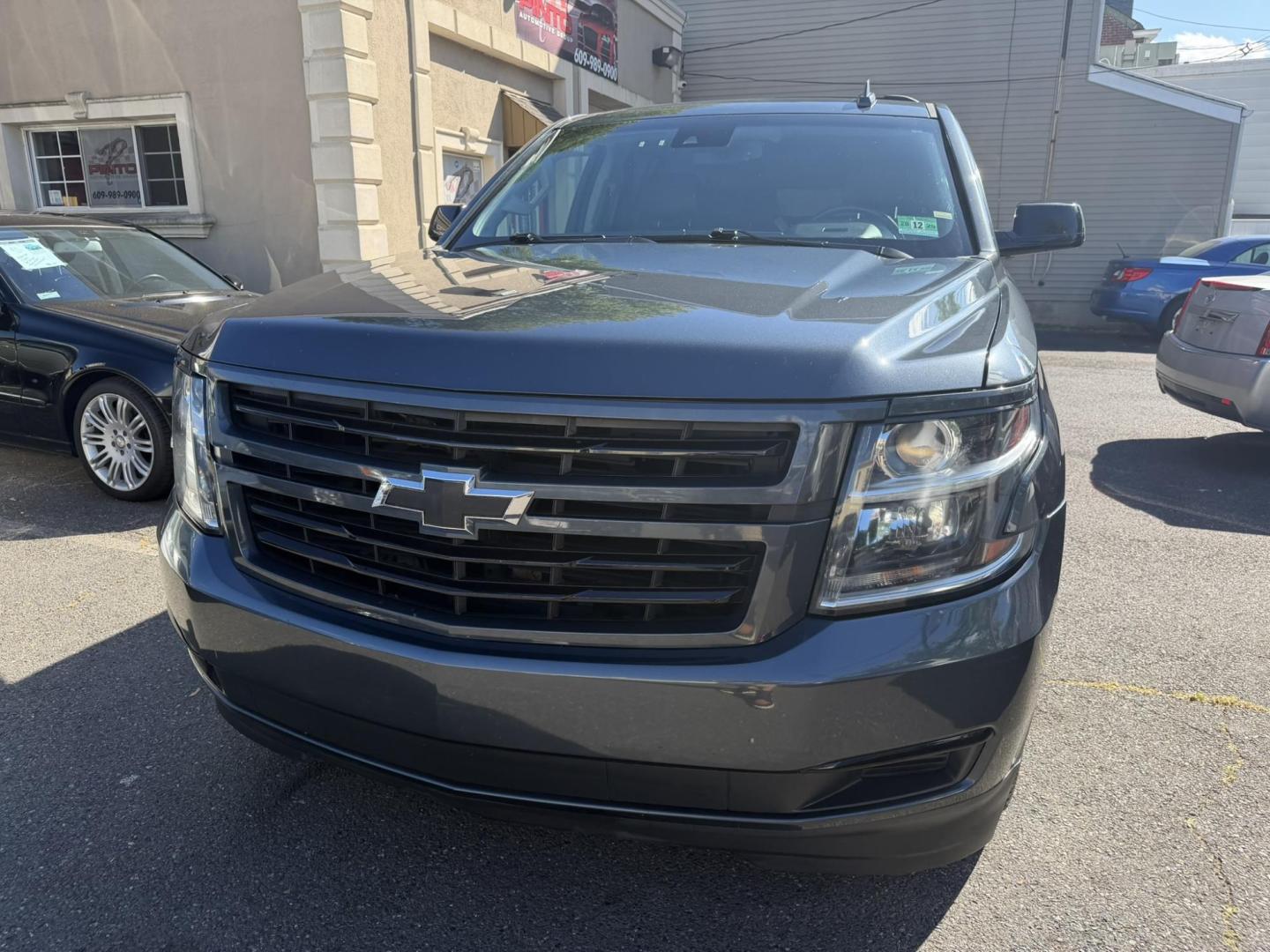 2019 GRAY /Black Leather Chevrolet Suburban LT 4WD (1GNSKHKC7KR) with an 5.3L V8 OHV 16V engine, 6A transmission, located at 1018 Brunswick Ave, Trenton, NJ, 08638, (609) 989-0900, 40.240086, -74.748085 - Here is really nice Chevy Suburban LT. Fully Loaded and serviced up! A real clean vehicle that is ready for the road! Financing Available. Please call Anthony to set up an appt. to see this beautiful SUV! 609-273-5100 - Photo#2