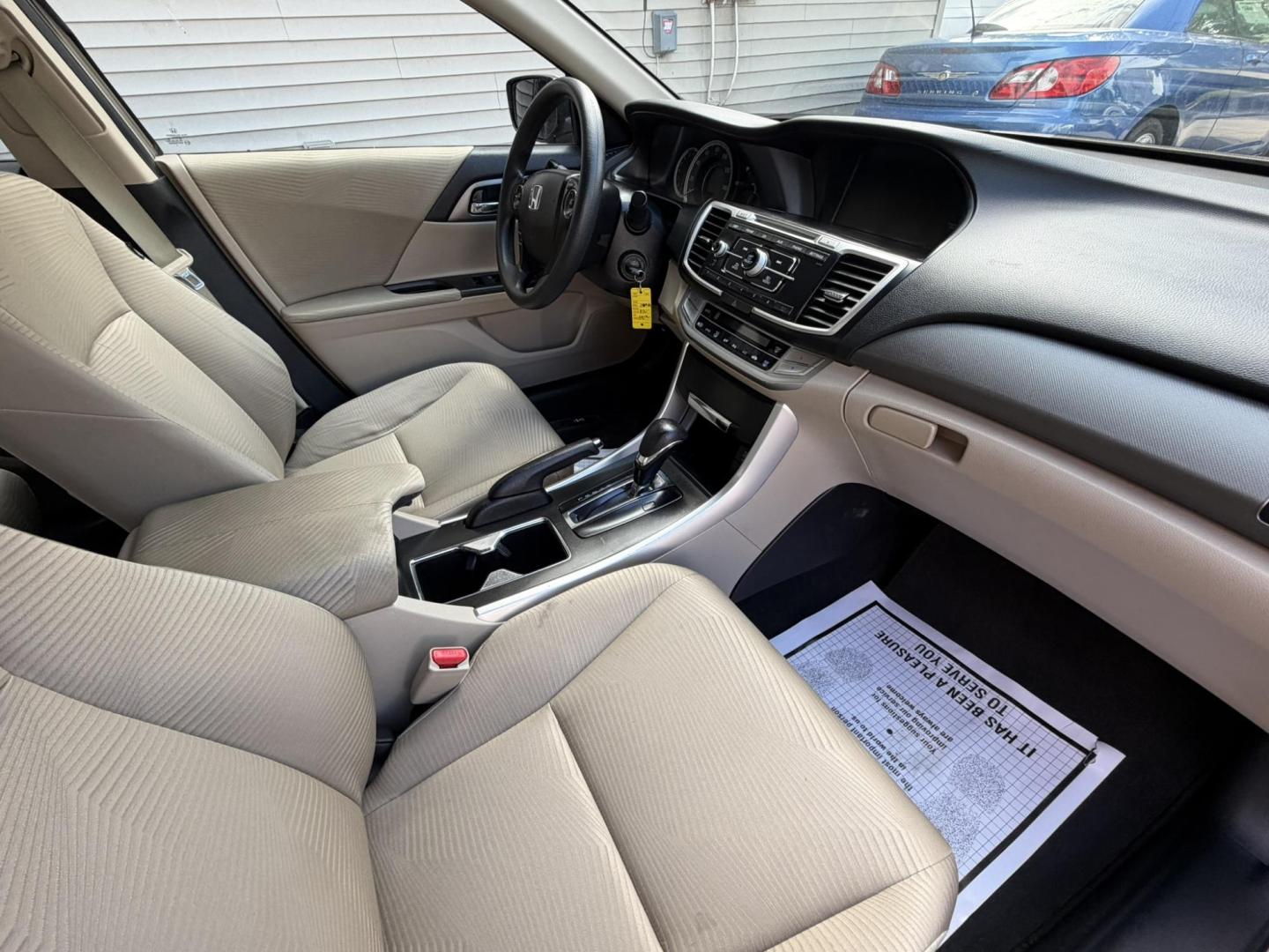 2014 Gold /beige Honda Accord LX Sedan CVT (1HGCR2F39EA) with an 2.4L L4 DOHC 16V engine, Continuously Variable Transmission transmission, located at 1018 Brunswick Ave, Trenton, NJ, 08638, (609) 989-0900, 40.240086, -74.748085 - Here is a really nice 2 owner Honda Accord that has been regularly serviced! Great reliability and super clean vehicle. Recently detailed and ready to go! Please call Anthony to set up an appt. ASAP as this Honda will not last long at all! 609-273-5100 - Photo#9
