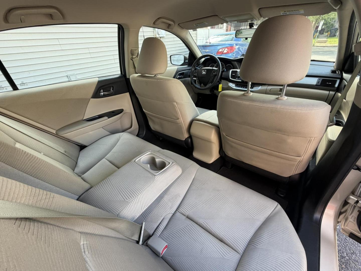 2014 Gold /beige Honda Accord LX Sedan CVT (1HGCR2F39EA) with an 2.4L L4 DOHC 16V engine, Continuously Variable Transmission transmission, located at 1018 Brunswick Ave, Trenton, NJ, 08638, (609) 989-0900, 40.240086, -74.748085 - Here is a really nice 2 owner Honda Accord that has been regularly serviced! Great reliability and super clean vehicle. Recently detailed and ready to go! Please call Anthony to set up an appt. ASAP as this Honda will not last long at all! 609-273-5100 - Photo#14