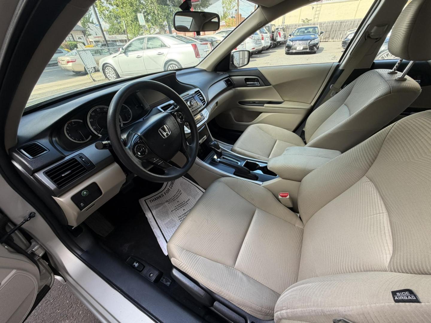 2014 Gold /beige Honda Accord LX Sedan CVT (1HGCR2F39EA) with an 2.4L L4 DOHC 16V engine, Continuously Variable Transmission transmission, located at 1018 Brunswick Ave, Trenton, NJ, 08638, (609) 989-0900, 40.240086, -74.748085 - Here is a really nice 2 owner Honda Accord that has been regularly serviced! Great reliability and super clean vehicle. Recently detailed and ready to go! Please call Anthony to set up an appt. ASAP as this Honda will not last long at all! 609-273-5100 - Photo#16