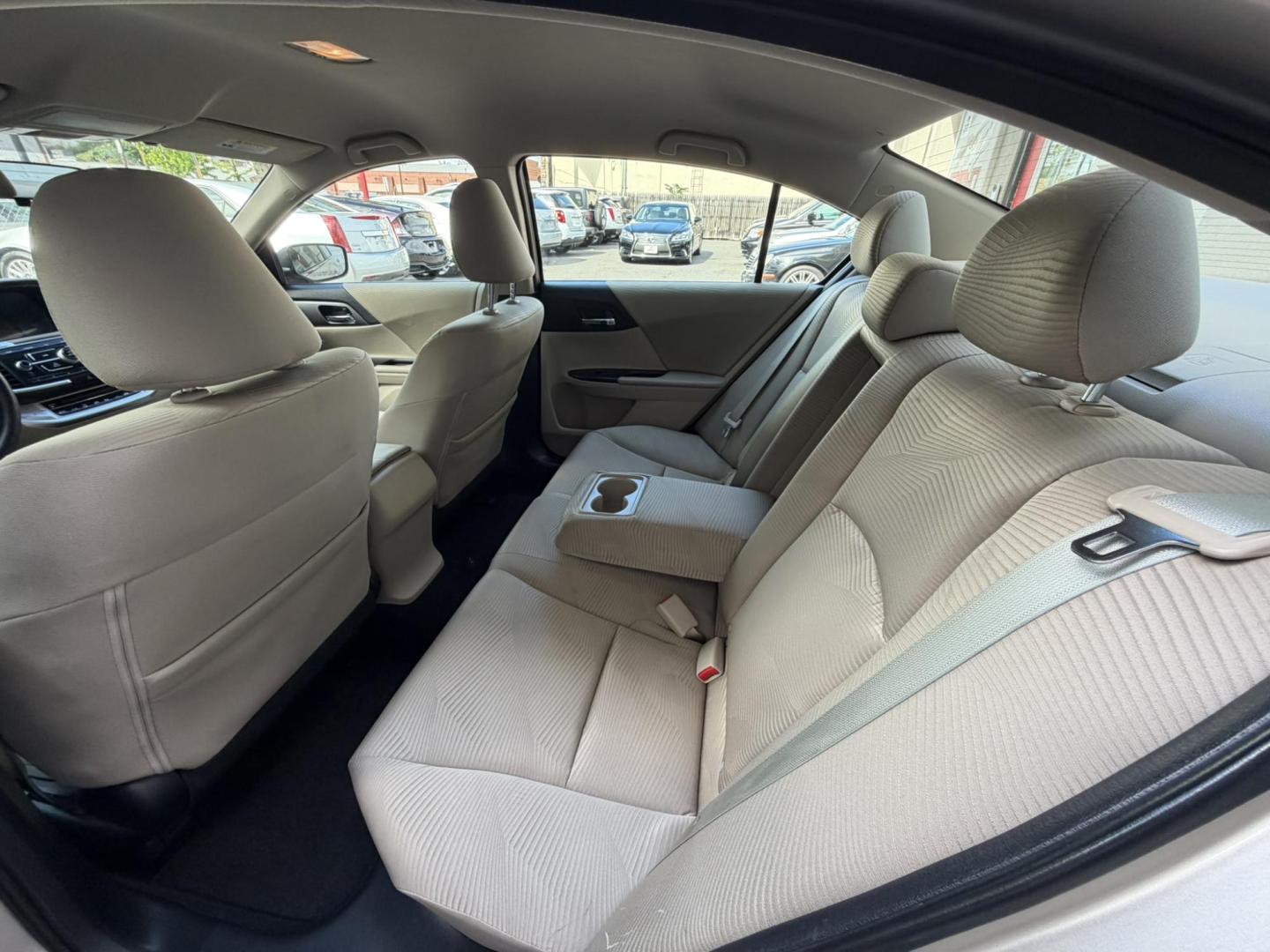 2014 Gold /beige Honda Accord LX Sedan CVT (1HGCR2F39EA) with an 2.4L L4 DOHC 16V engine, Continuously Variable Transmission transmission, located at 1018 Brunswick Ave, Trenton, NJ, 08638, (609) 989-0900, 40.240086, -74.748085 - Here is a really nice 2 owner Honda Accord that has been regularly serviced! Great reliability and super clean vehicle. Recently detailed and ready to go! Please call Anthony to set up an appt. ASAP as this Honda will not last long at all! 609-273-5100 - Photo#18