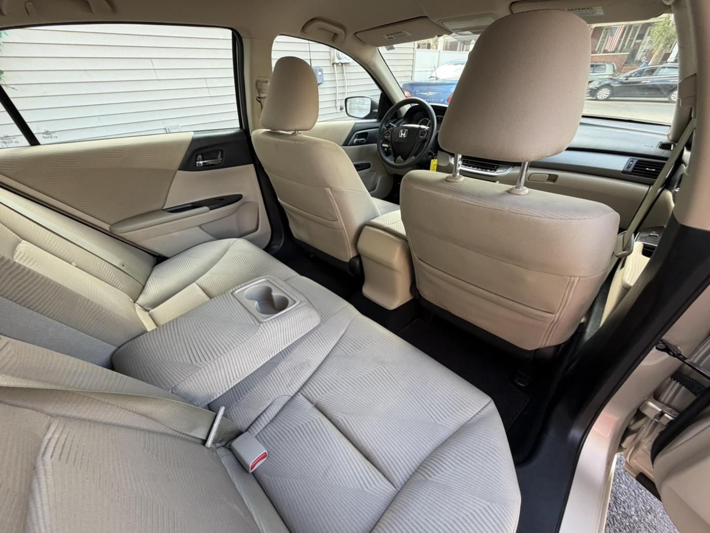 2014 Gold /beige Honda Accord LX Sedan CVT (1HGCR2F39EA) with an 2.4L L4 DOHC 16V engine, Continuously Variable Transmission transmission, located at 1018 Brunswick Ave, Trenton, NJ, 08638, (609) 989-0900, 40.240086, -74.748085 - Here is a really nice 2 owner Honda Accord that has been regularly serviced! Great reliability and super clean vehicle. Recently detailed and ready to go! Please call Anthony to set up an appt. ASAP as this Honda will not last long at all! 609-273-5100 - Photo#20
