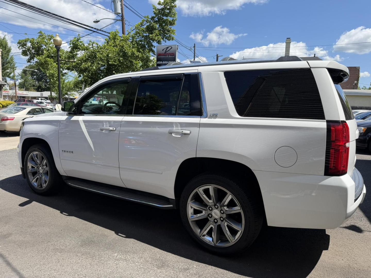 2015 White /Tan Chevrolet Tahoe LTZ 4WD (1GNSKCKC6FR) with an 5.3L V8 OHV 16V engine, 6-Speed Automatic transmission, located at 1018 Brunswick Ave, Trenton, NJ, 08638, (609) 989-0900, 40.240086, -74.748085 - Photo#5