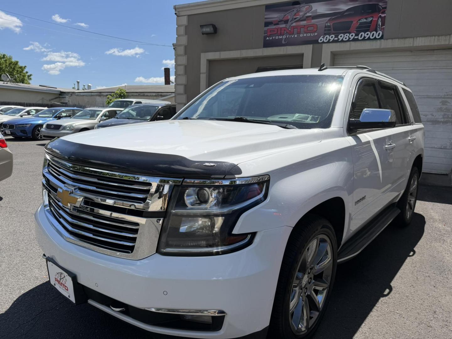 2015 White /Tan Chevrolet Tahoe LTZ 4WD (1GNSKCKC6FR) with an 5.3L V8 OHV 16V engine, 6-Speed Automatic transmission, located at 1018 Brunswick Ave, Trenton, NJ, 08638, (609) 989-0900, 40.240086, -74.748085 - Photo#9